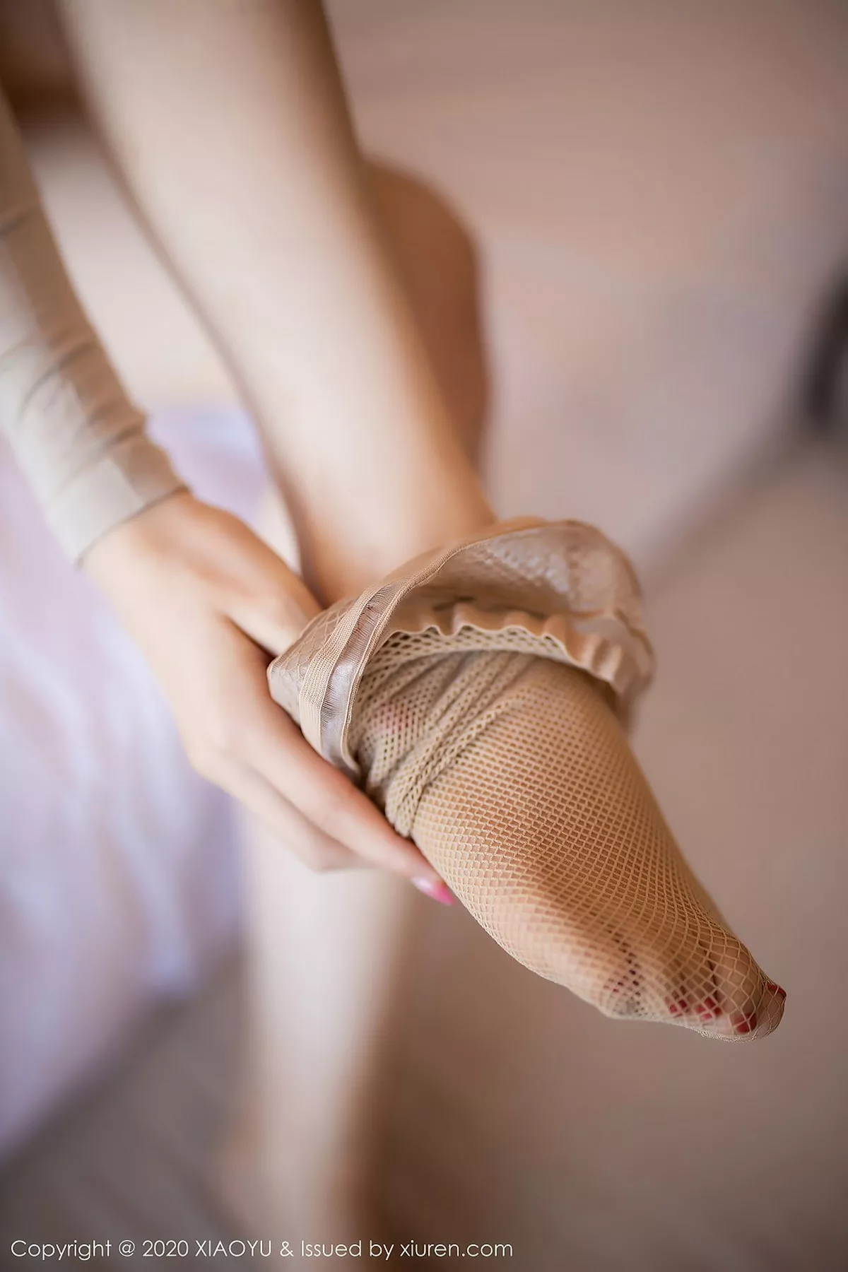 秀人集.com_[XiaoYu画语界]Vol.362_嫩模言沫私房真空米色服饰配肉丝袜秀完美身材诱惑写真105P