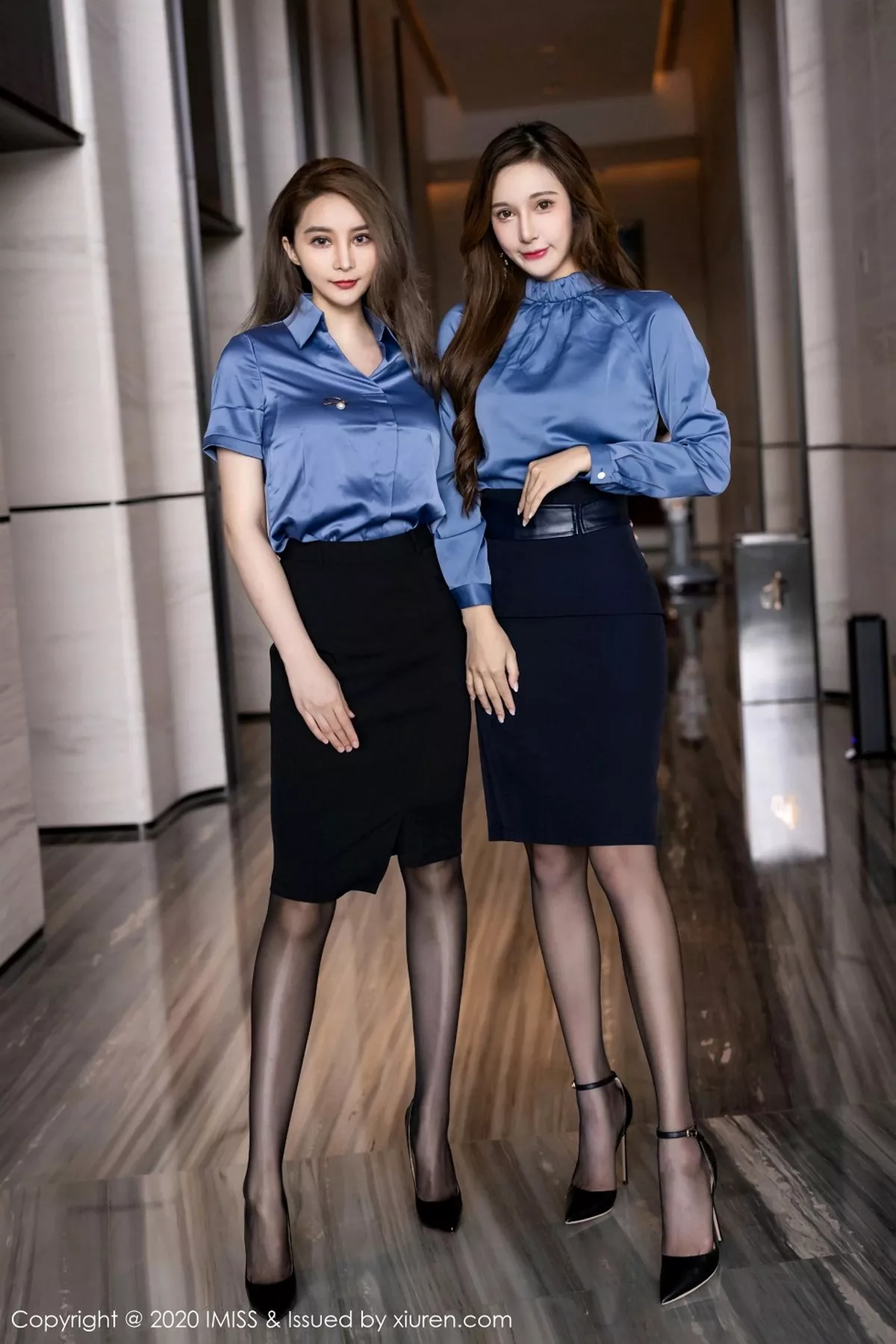 秀人集.com_[IMISS爱蜜社]Vol.519_丽质模特Lavinia肉肉＆Jermy典雅OL短裙配黑丝裤袜诱惑写真55P