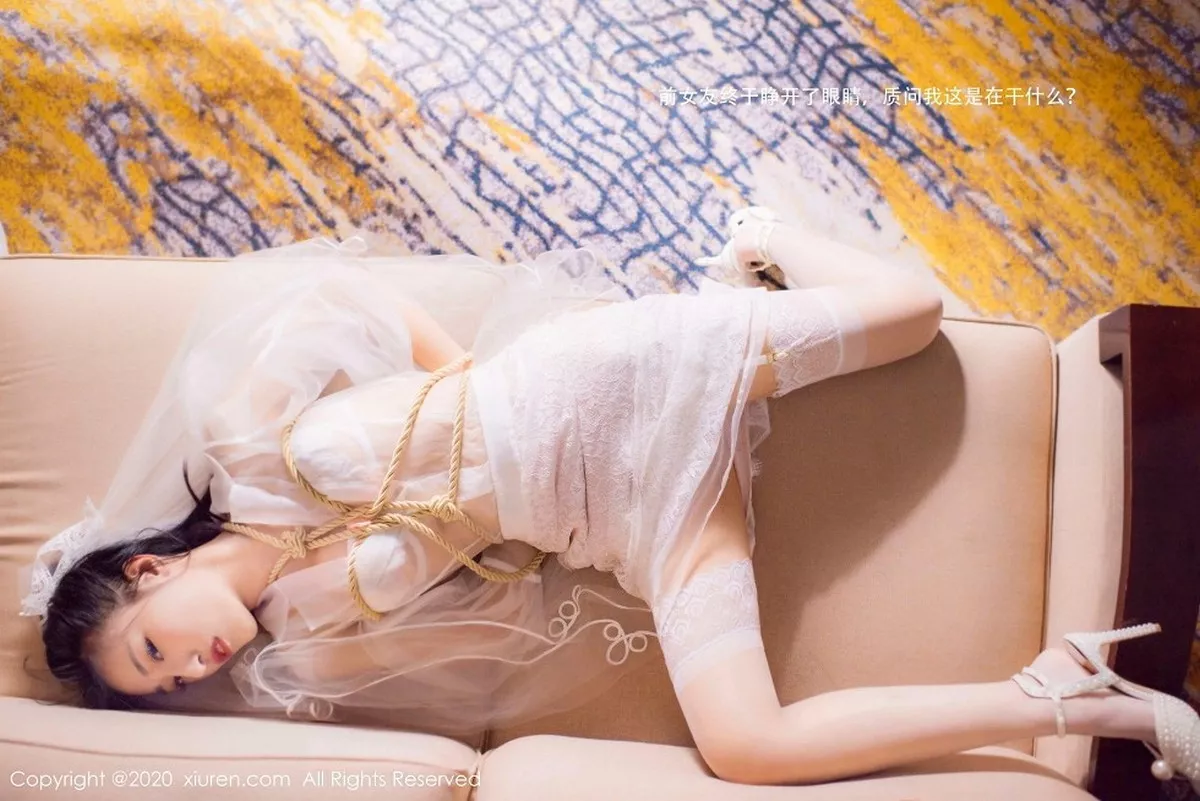 秀人集.com_[XiuRen秀人网]No.2746_嫩模还是陈梵妮绳艺捆绑新娘主题白色吊带蕾丝袜撩人诱惑写真56P