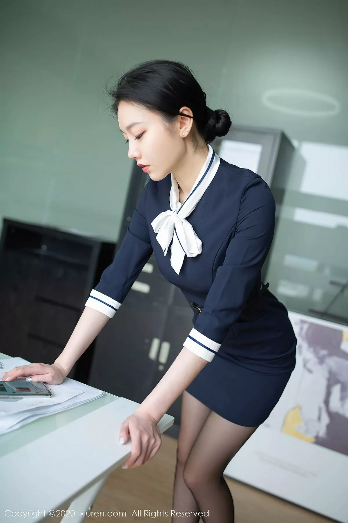 秀人集.com_[XiuRen秀人网]No.2614_嫩模安然Maleah职场老板主题私房半脱性感内衣露豪乳诱惑写真66P