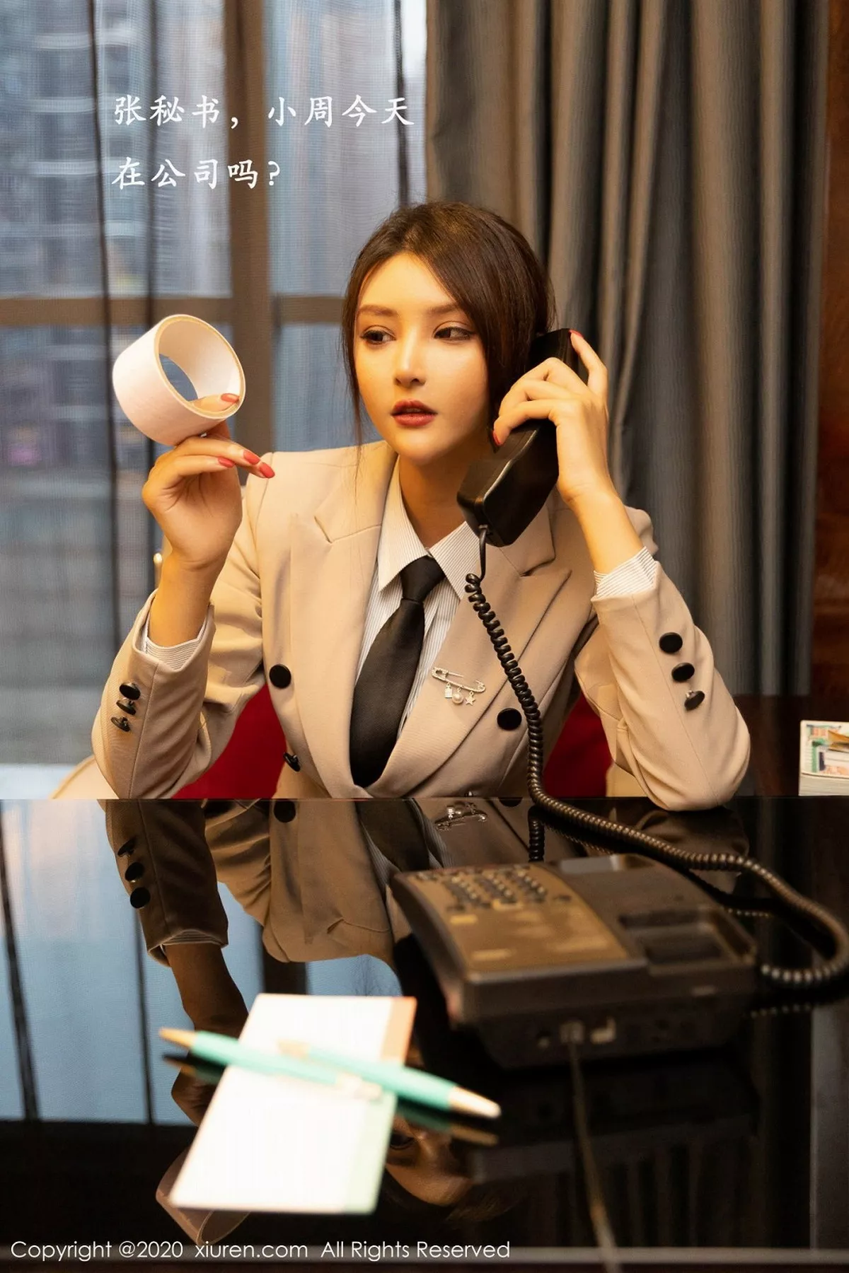 秀人集.com_[XiuRen秀人网]No.2857_嫩模周于希Sandy＆Emily顾奈奈办公室霸道总裁主题半脱诱惑写真101P