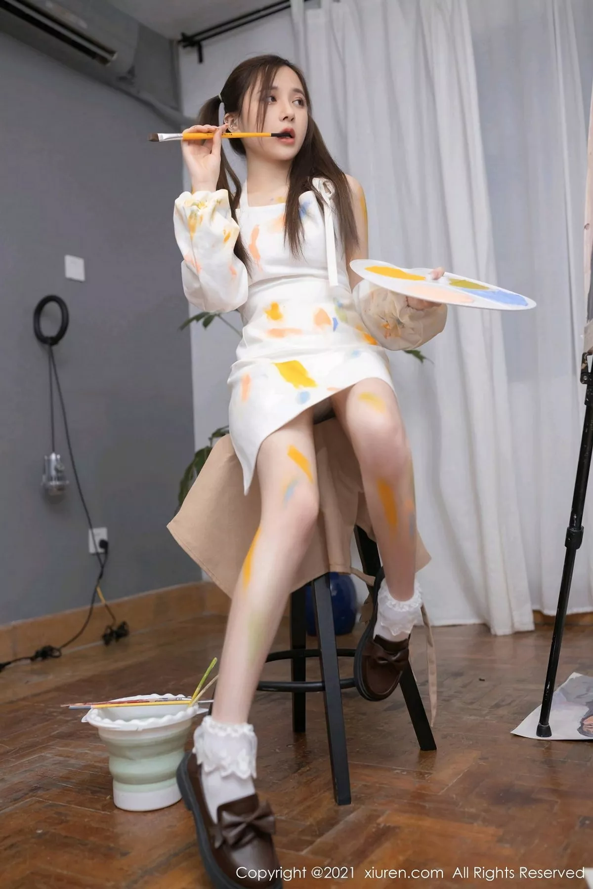 秀人集.com_[XiuRen秀人网]No.3048_嫩模鱼子酱Fish邻居小哥哥画室主题半脱露完美身材诱惑写真70P