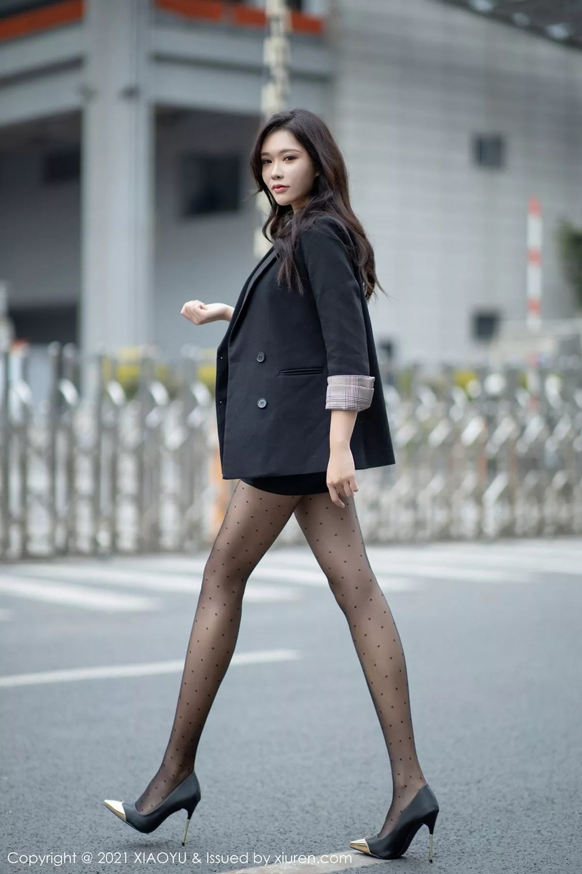 秀人集.com_[XiaoYu画语界]Vol.465_嫩模娜比黑色飒爽职场制服主题秀凹凸别致身材迷人诱惑写真80P