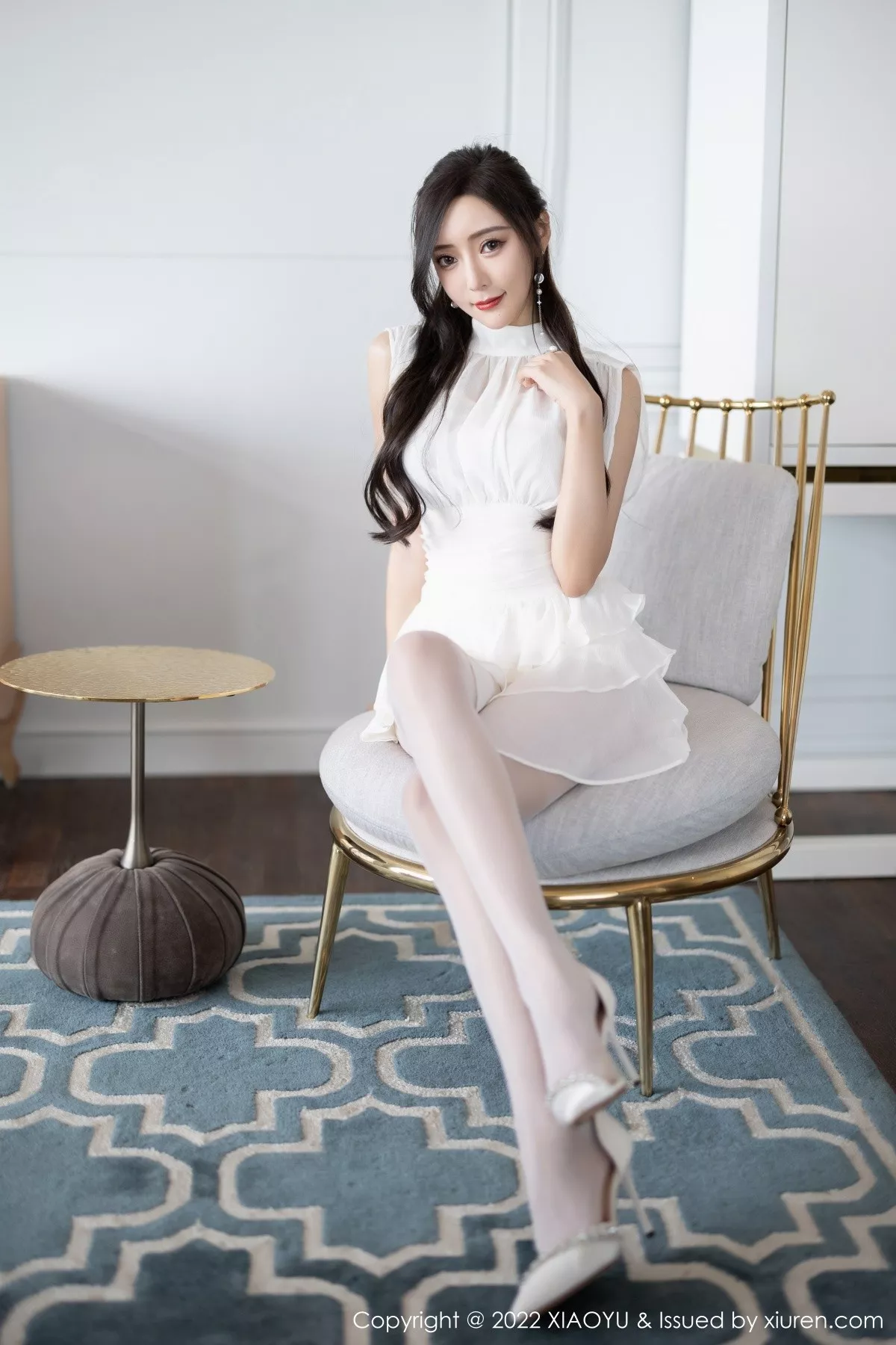 秀人集.com_[XiaoYu画语界]Vol.822_女神王馨瑶yanni性感白色连衣裙配开档白丝露蕾丝内衣诱惑写真84P