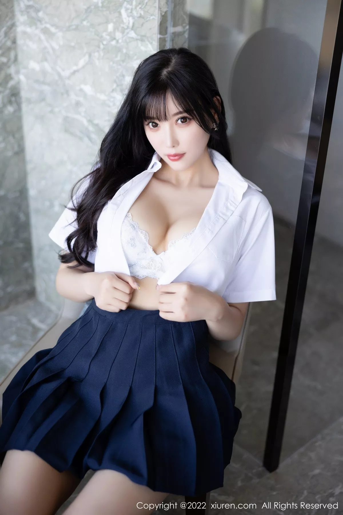 秀人集.com_[XiuRen秀人网]No.5338_女神杨晨晨Yome清爽学妹制服露蕾丝内衣秀完美身材诱惑写真82P