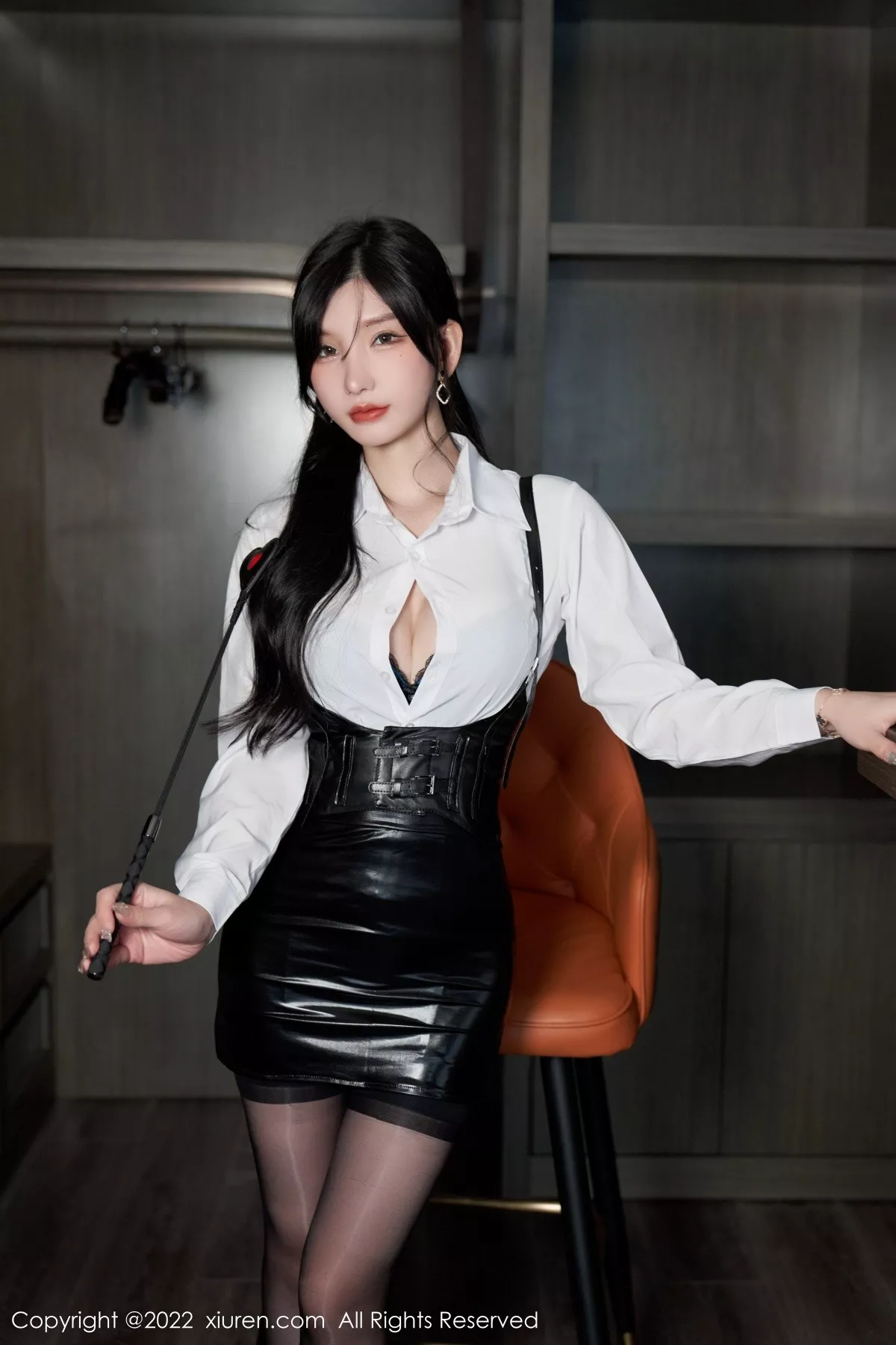 秀人集.com_[XiuRen秀人网]No.5602_女神周于希Sally性感白T配黑皮短裙露黑色蕾丝内衣完美诱惑写真90P