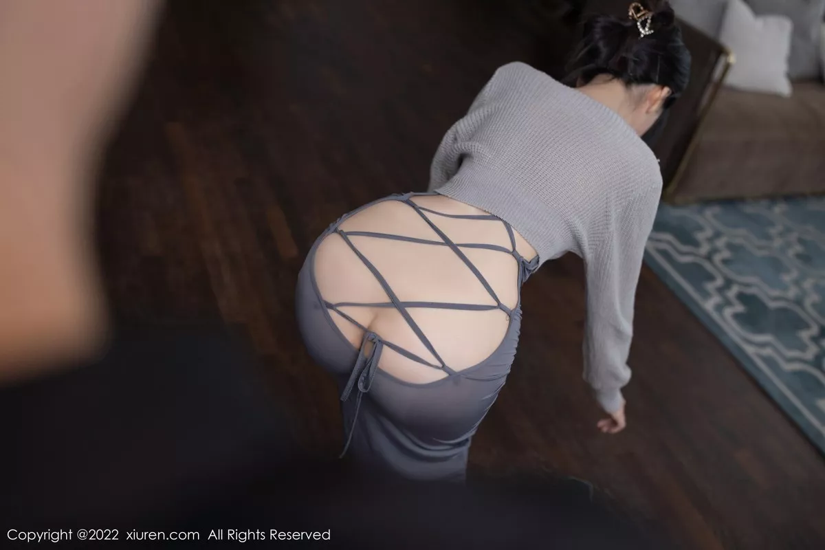 秀人集.com_[XiuRen秀人网]No.5620_模特利世情节拍摄性感灰色毛线上衣配长裙秀完美身材诱惑写真82P