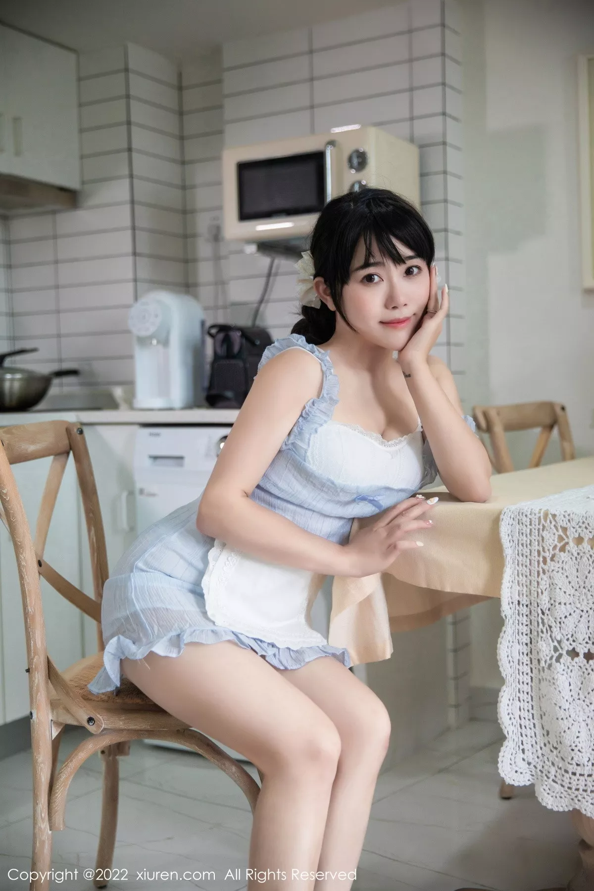 秀人集.com_[XiuRen秀人网]No.5834_模特严利娅Yuliya私房性感浅蓝色女仆服饰秀翘臀美腿诱惑写真53P