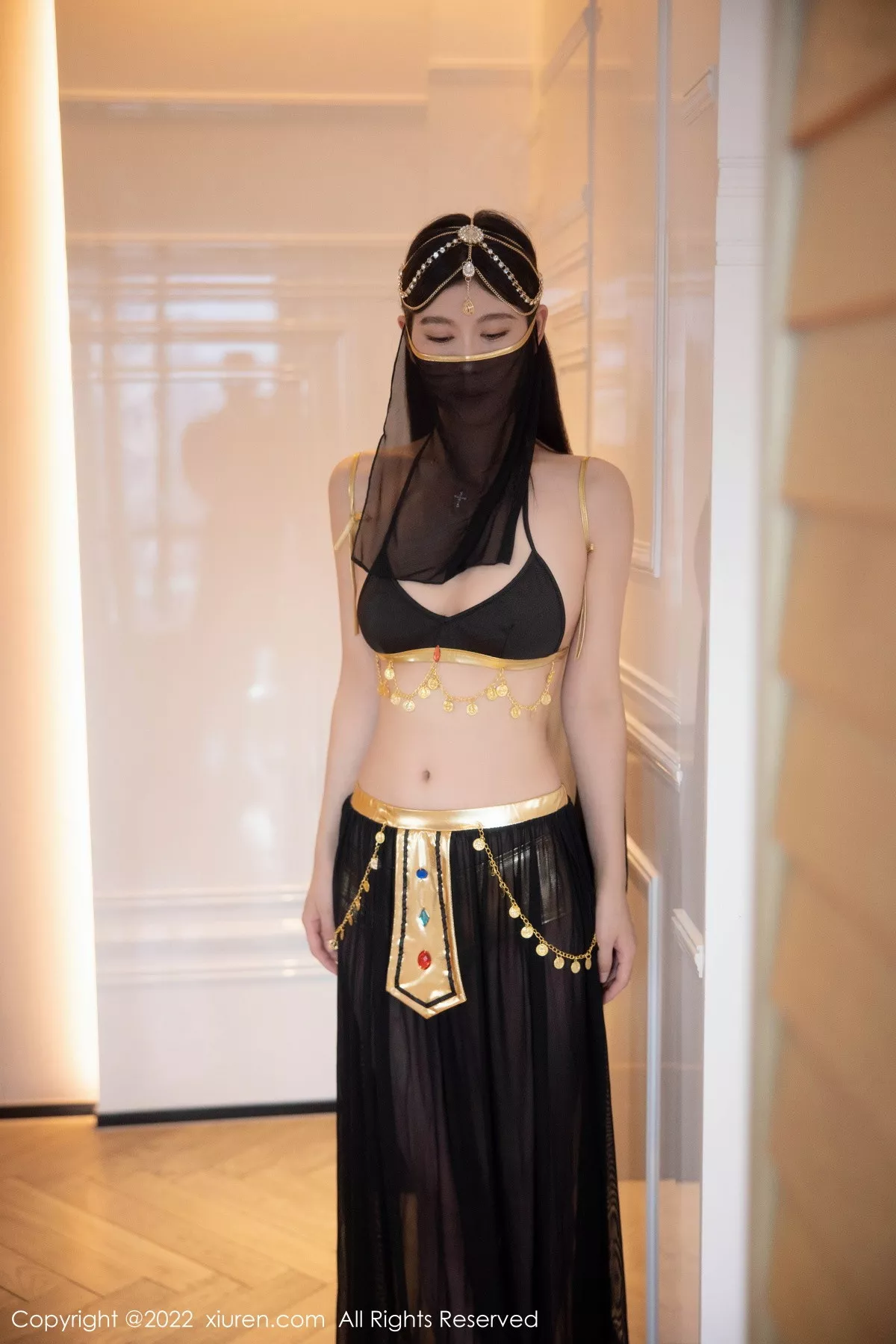 秀人集.com_[XiuRen秀人网]No.5849_模特李雅柔西域风情主题黑色薄纱遮面露性感内衣迷人诱惑写真65P