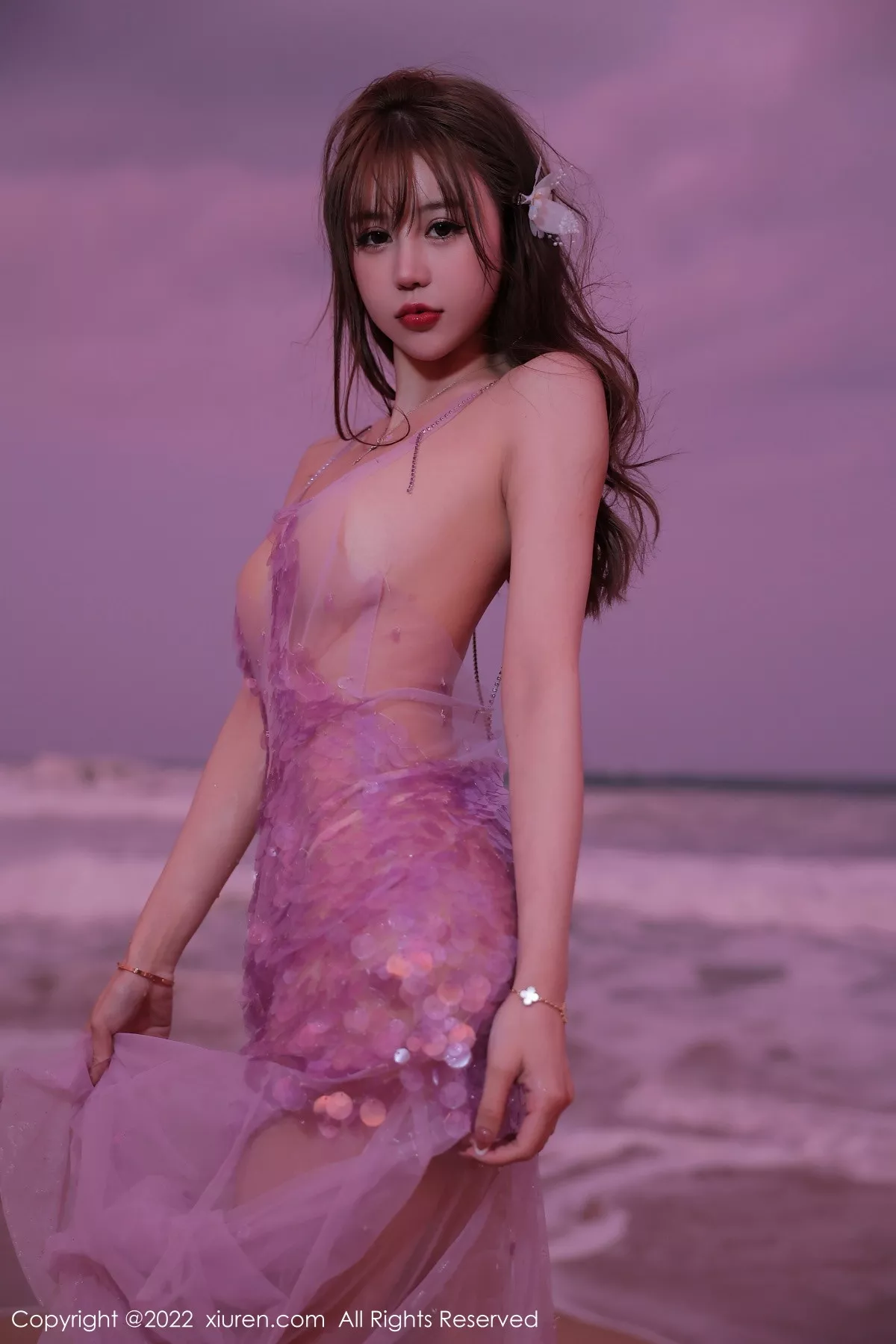 秀人集.com_[XiuRen秀人网]No.5890_模特tina_甜仔海南旅拍沙滩场景粉色真空裙秀凹凸身材诱惑写真53P