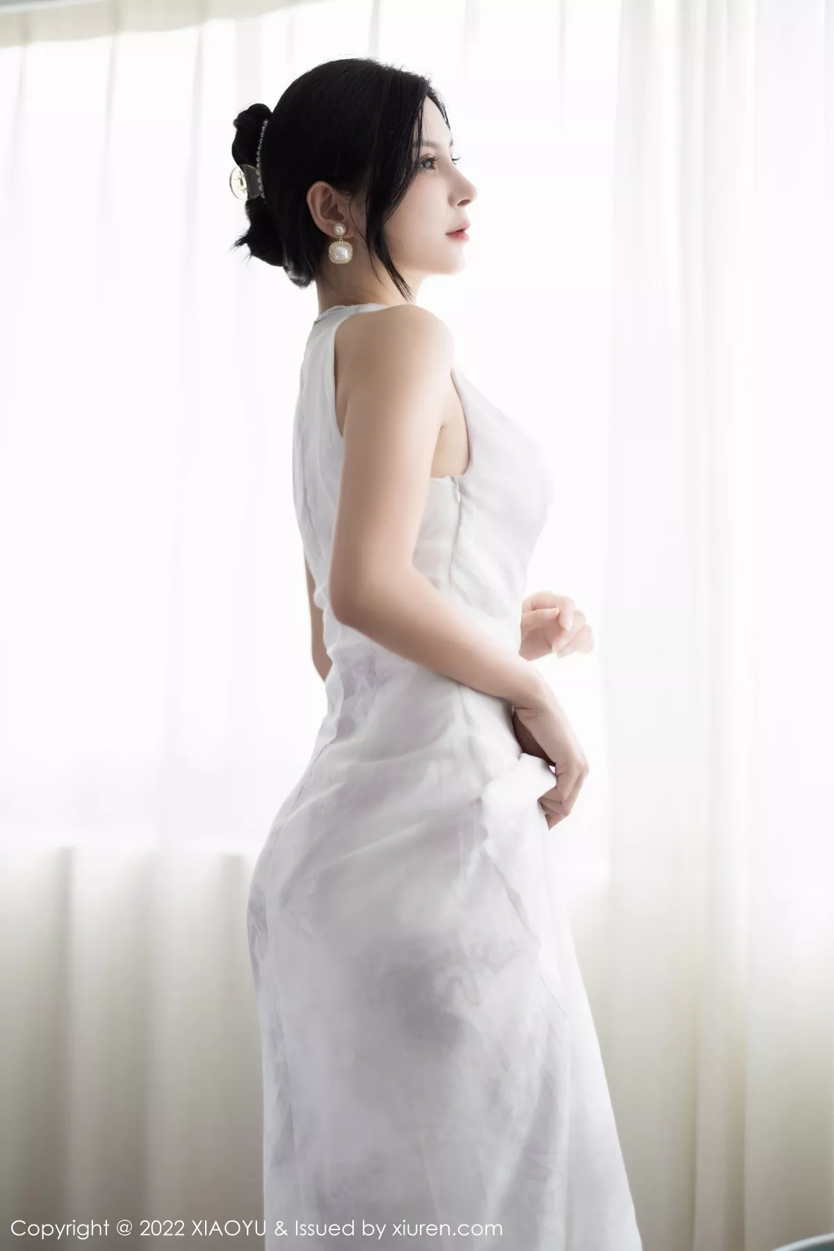 秀人集.com_[XiaoYu画语界]Vol.925_模特小蛮妖Yummy私房白色薄透裙露缕空蕾丝内衣撩人诱惑写真88P