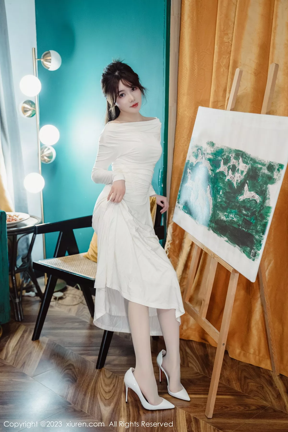 秀人集.com_[XiuRen秀人网]No.6182_模特婠婠么脱白色连衣长裙露蕾丝内衣配开档白丝迷人诱惑写真79P