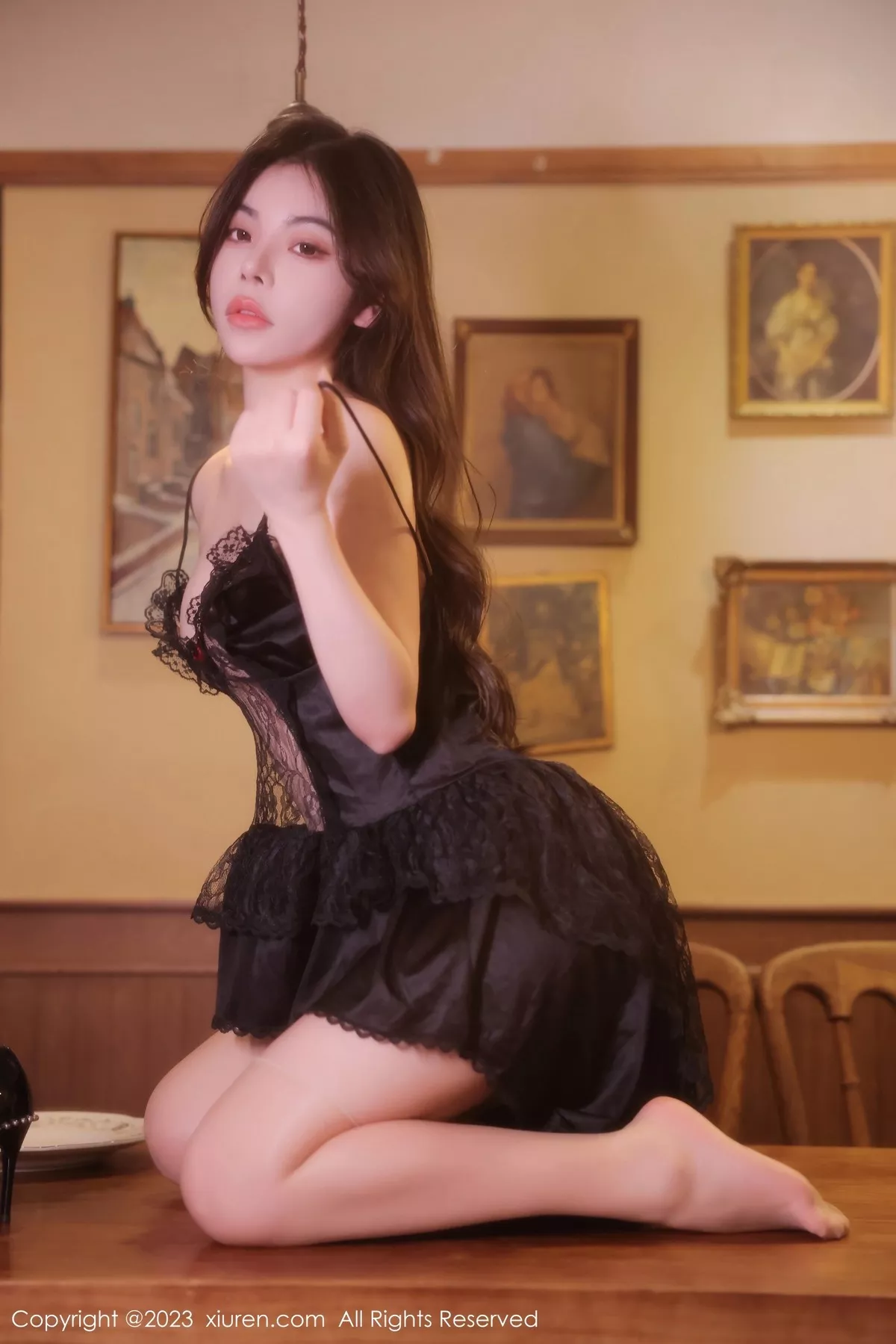 秀人集.com_[XiuRen秀人网]No.6339_新人模特Aami喵小狐性感黑色蕾丝情趣睡裙秀完美身材诱惑写真67P