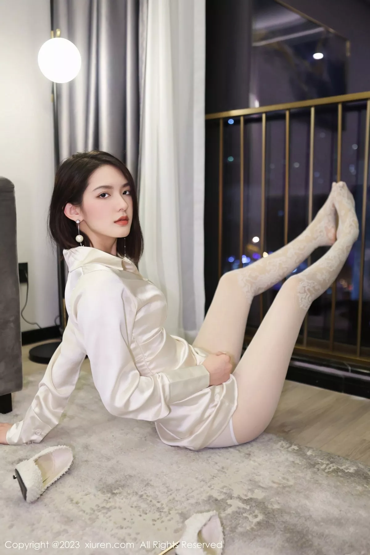 秀人集.com_[XiuRen秀人网]No.6393_模特乔一一脱性感米色连衣短裙露白色内衣秀曼妙身姿诱惑写真92P