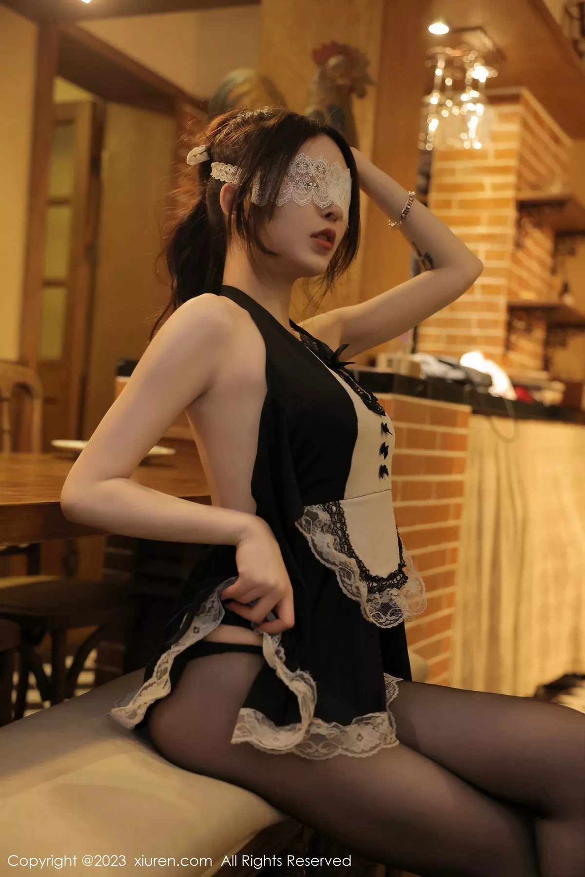 秀人集.com_[XiuRen秀人网]No.6295_模特玉兔miki性感黑色女仆服配超薄无内黑丝秀惹火身材诱惑写真62P