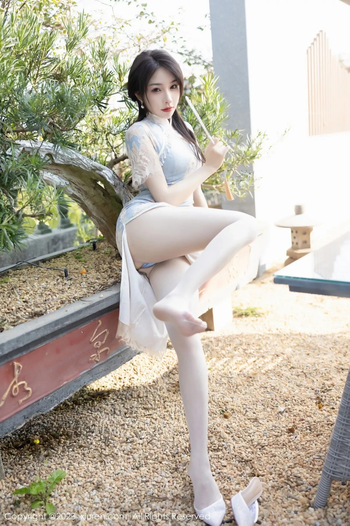 秀人集.com_[XiuRen秀人网]No.6434_女神徐莉芝Booty脱浅色旗袍露蓝浅色蕾丝内衣开档肉丝诱惑写真87P