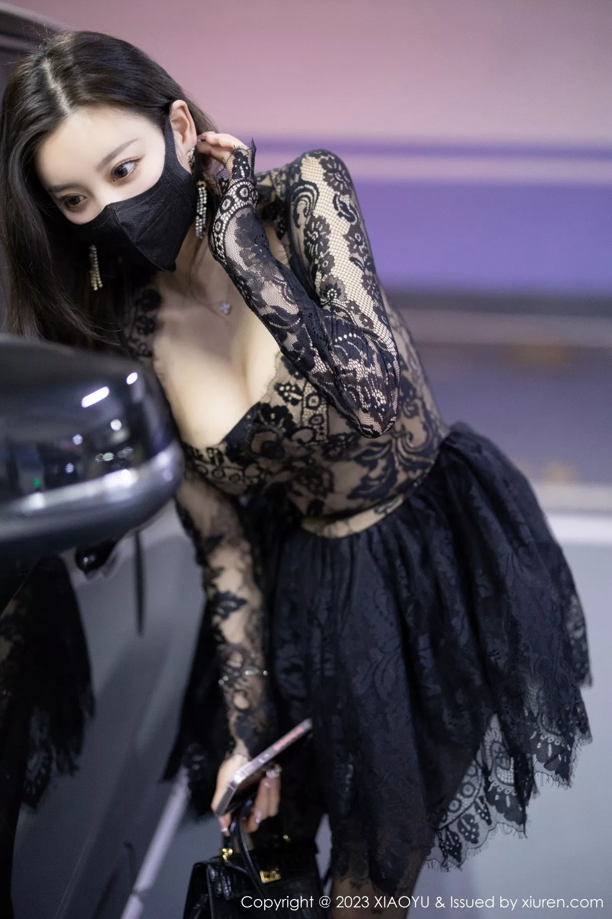 秀人集.com_[XiaoYu画语界]Vol.988_女神杨晨晨Yome性感黑色蕾丝连衣短裙露黑色内衣完美诱惑写真92P