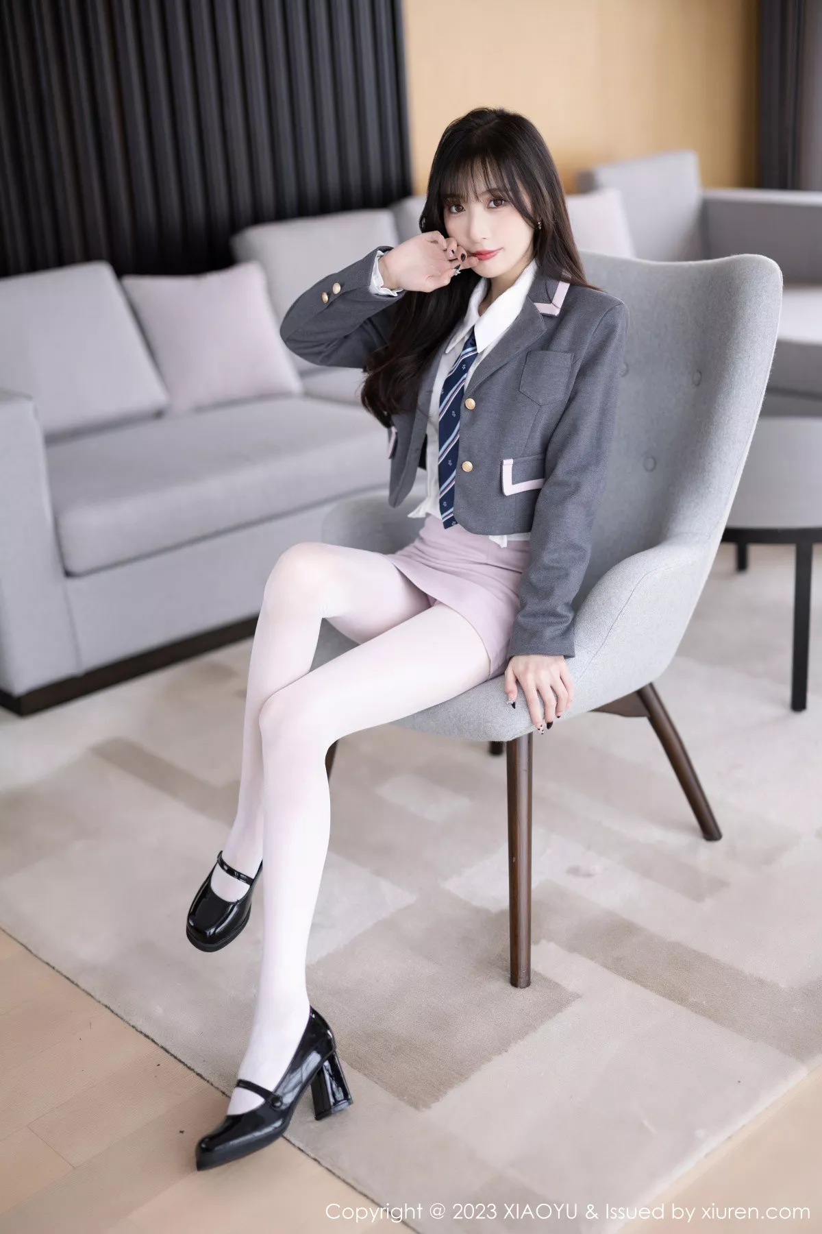 秀人集.com_[XiaoYu画语界]Vol.996_模特林星阑性感粉色情趣护士服配蕾丝吊袜秀惹火身材诱惑写真87P