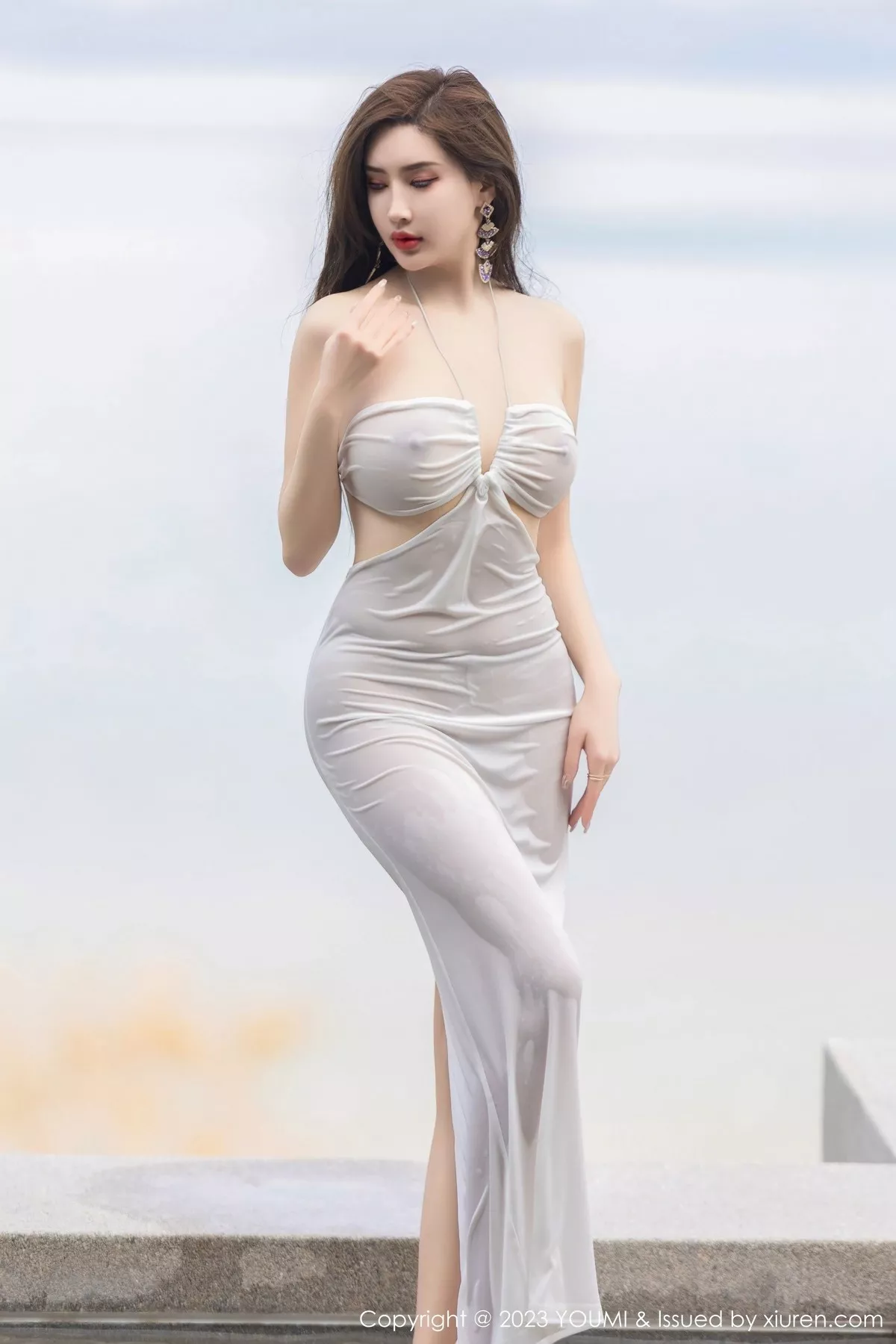 秀人集.com_[YouMi尤蜜荟]Vol.931_女神Carol周妍希白色轻透连身裙配超薄肉丝秀丰满身材诱惑写真88P