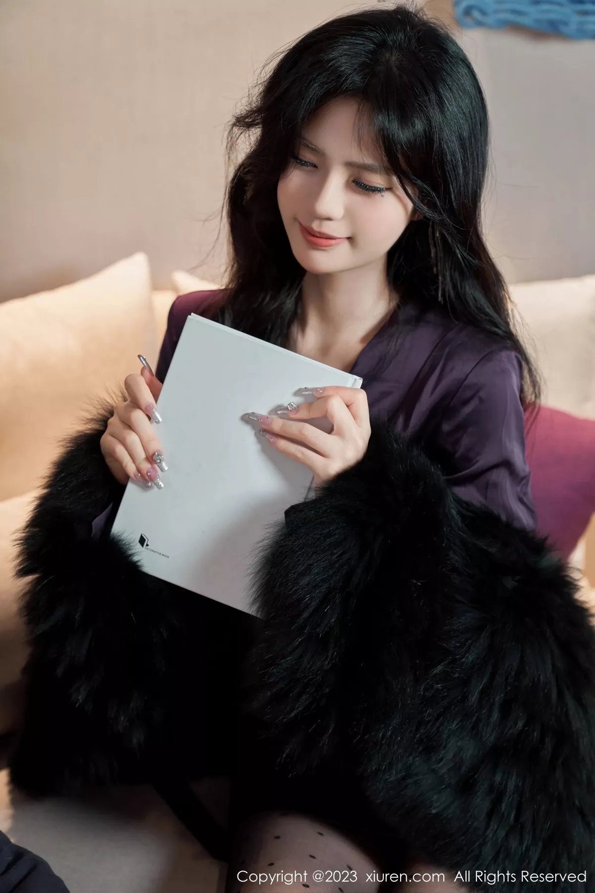 秀人集.com_[XiuRen秀人网]No.6649_模特浅浅Danny私房性感紫色服配黑丝裤袜秀曼妙身姿诱惑写真101P