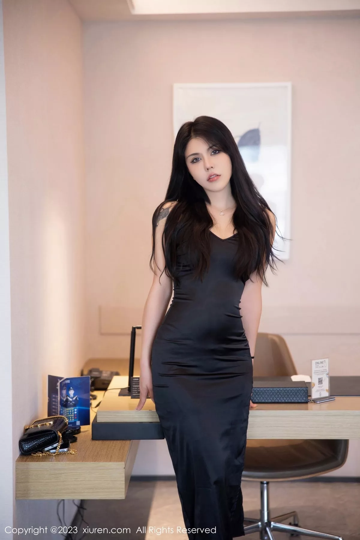 秀人集.com_[XiuRen秀人网]No.6708_新人模特S纯一性感黑色礼裙配超薄黑丝露性感内衣完美诱惑写真84P