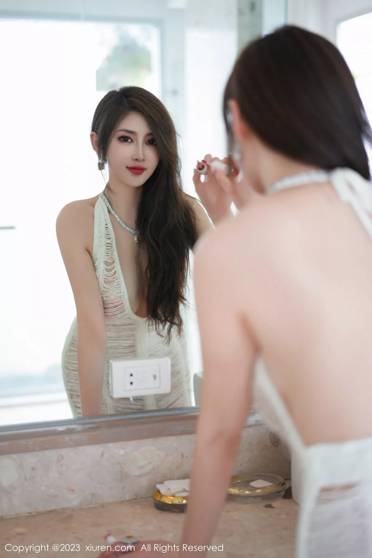 秀人集.com_[XiuRen秀人网]No.6610_女神Carol周妍希性感白色轻透情趣服秀丰满身材惹火诱惑写真79P