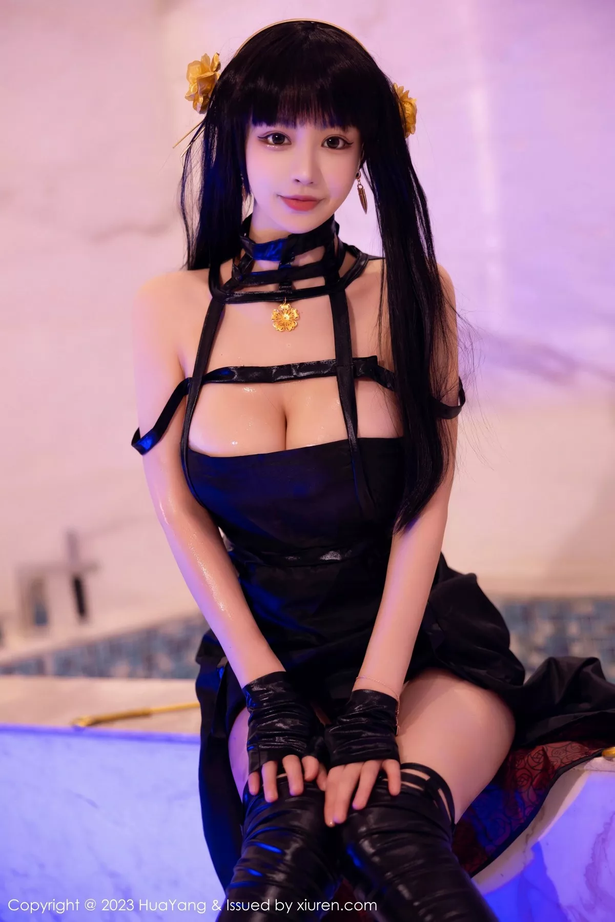 秀人集.com_[HuaYang花漾]Vol.534_女神朱可儿Flora性感黑色连衣裙配超薄黑丝秀丰满身材诱惑写真75P