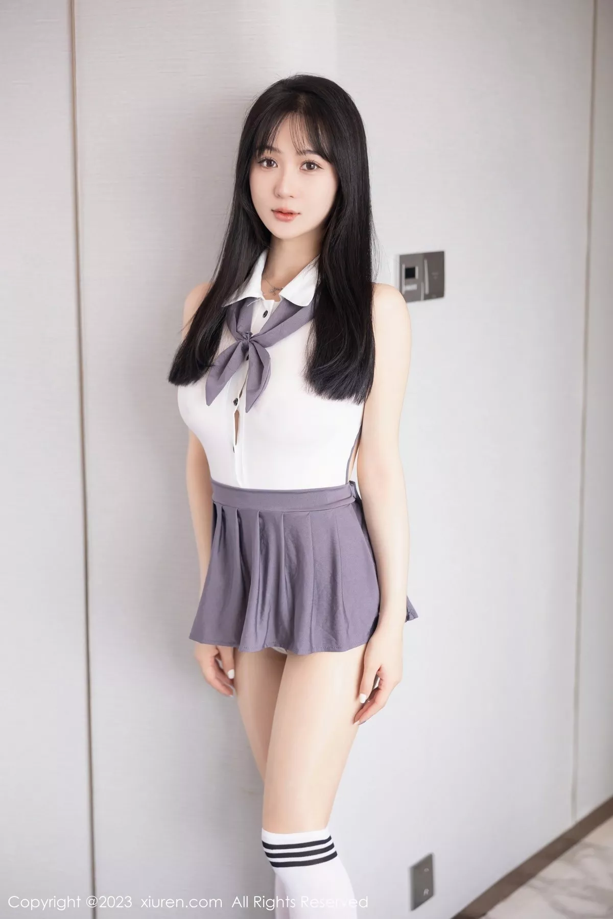 秀人集.com_[XiuRen秀人网]No.6818_模特柚琪Rich性感白色轻透高叉连体衣配超薄肉丝惹火诱惑写真98P