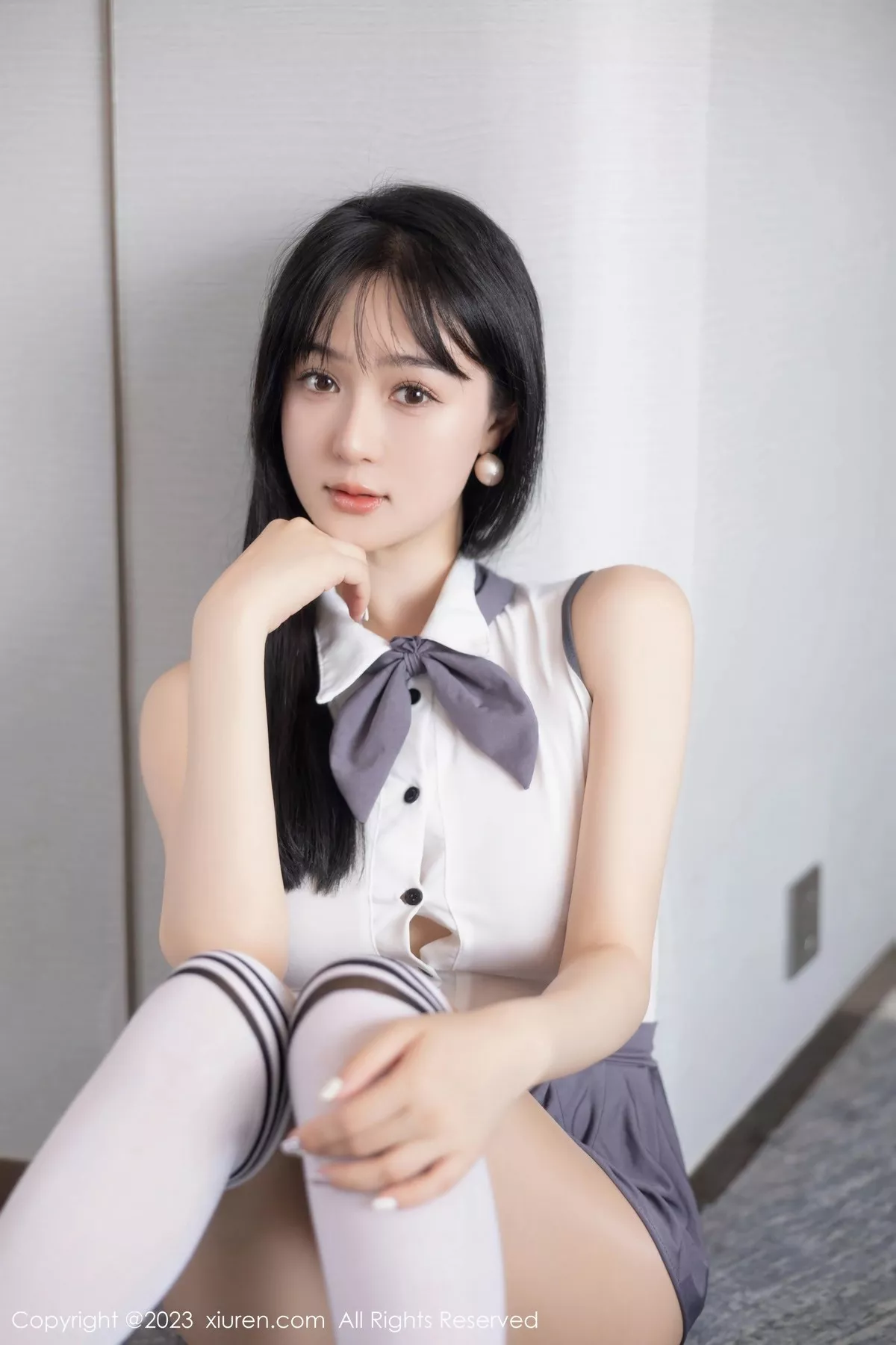 秀人集.com_[XiuRen秀人网]No.6818_模特柚琪Rich性感白色轻透高叉连体衣配超薄肉丝惹火诱惑写真98P