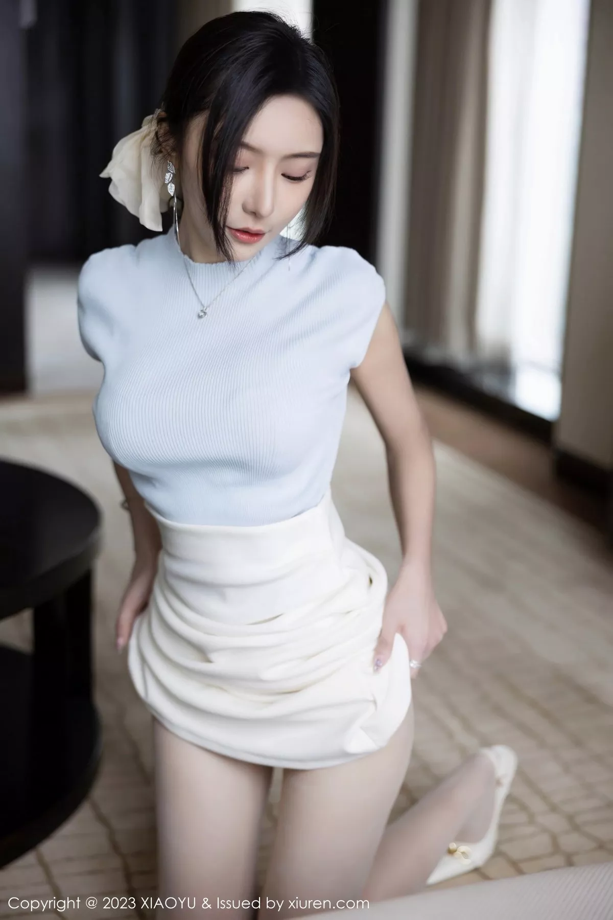 秀人集.com_[XiaoYu画语界]Vol.1059_女神王馨瑶yanni淡粉色内衣配超薄无内肉丝秀惹火身材诱惑写真84P