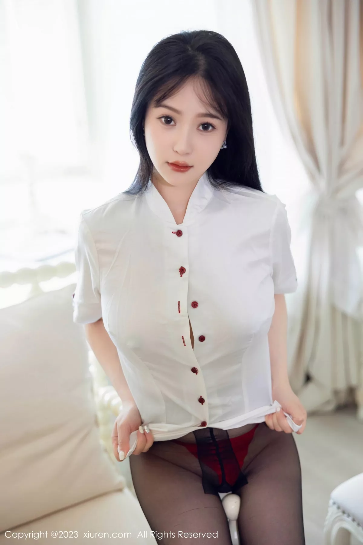 秀人集.com_[XiuRen秀人网]No.7037_模特柚琪Rich私房半脱露红色内衣配黑丝袜秀翘臀美腿诱惑写真92P