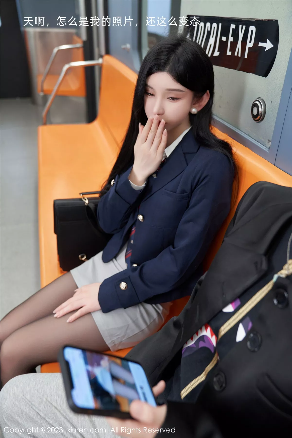 秀人集.com_[XiuRen秀人网]No.7086_女神周于希Sally地铁场景性感白色内衣配超薄黑丝完美诱惑写真100P