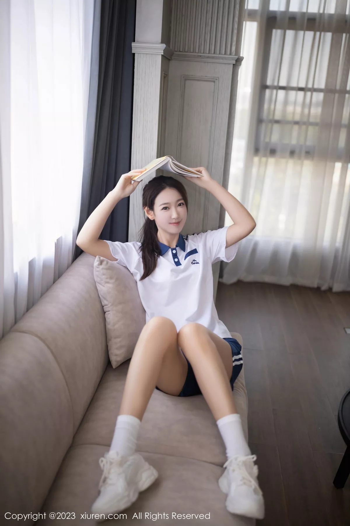 秀人集.com_[XiuRen秀人网]No.7091_模特唐安琪性感白色学妹装露白色蕾丝内衣秀曼妙身姿诱惑写真80P