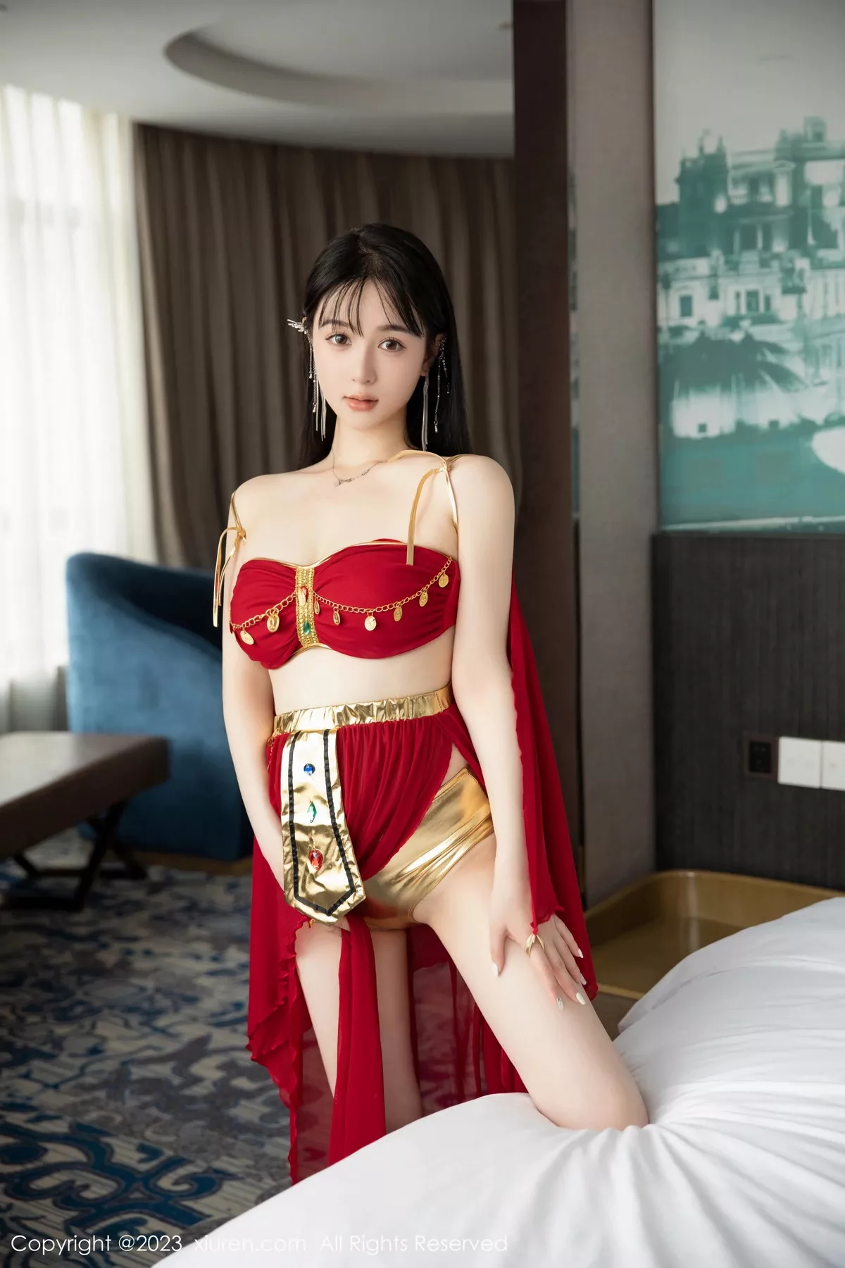 秀人集.com_[XiuRen秀人网]No.7103_模特柚琪Rich私房脱性感红色西域舞服秀曼妙身姿撩人诱惑写真74P