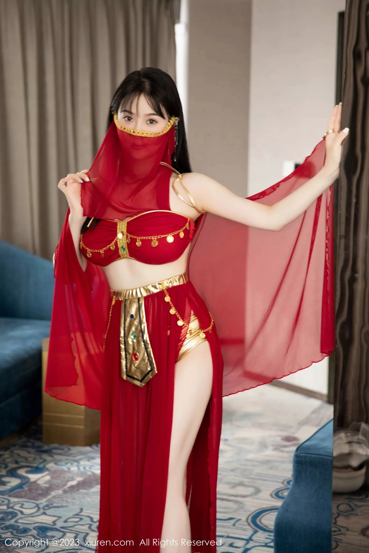 秀人集.com_[XiuRen秀人网]No.7103_模特柚琪Rich私房脱性感红色西域舞服秀曼妙身姿撩人诱惑写真74P