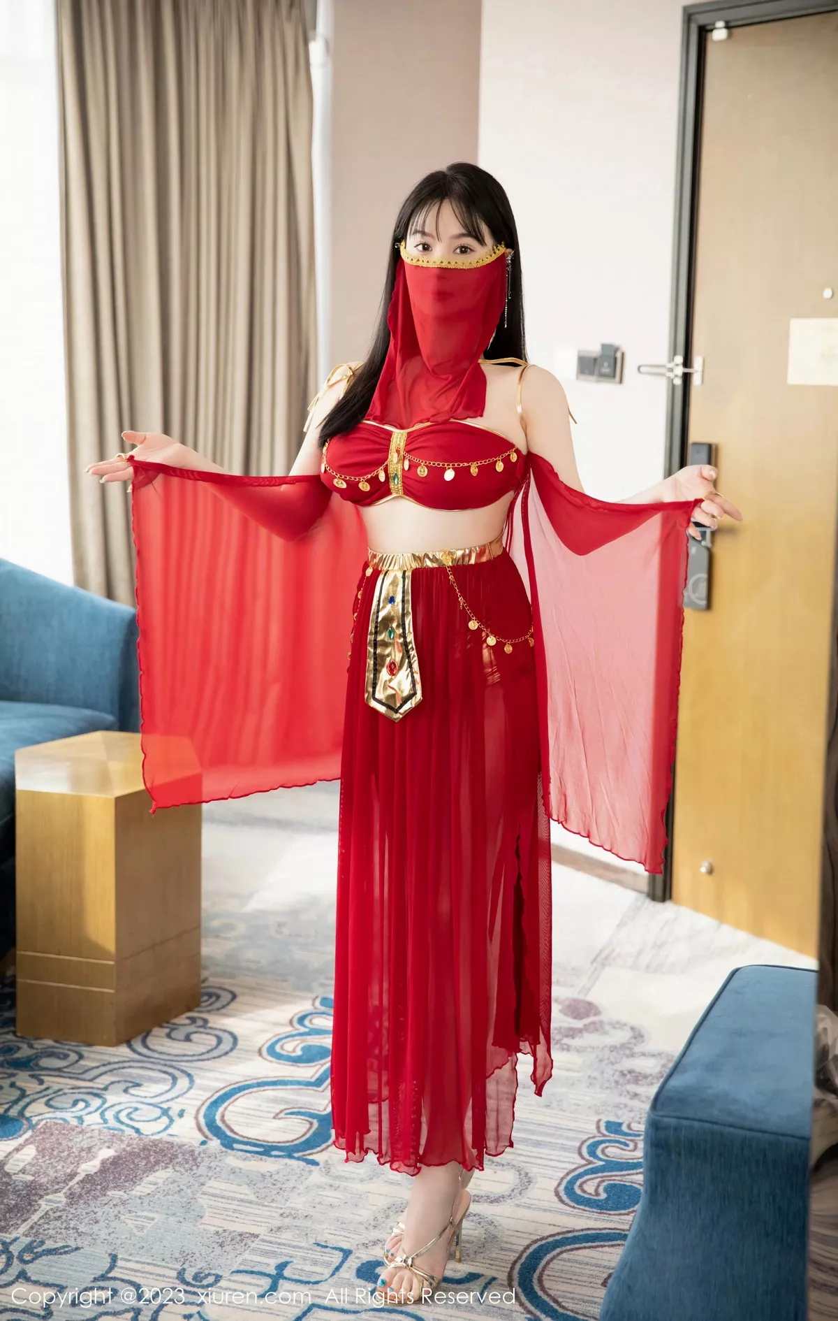秀人集.com_[XiuRen秀人网]No.7103_模特柚琪Rich私房脱性感红色西域舞服秀曼妙身姿撩人诱惑写真74P