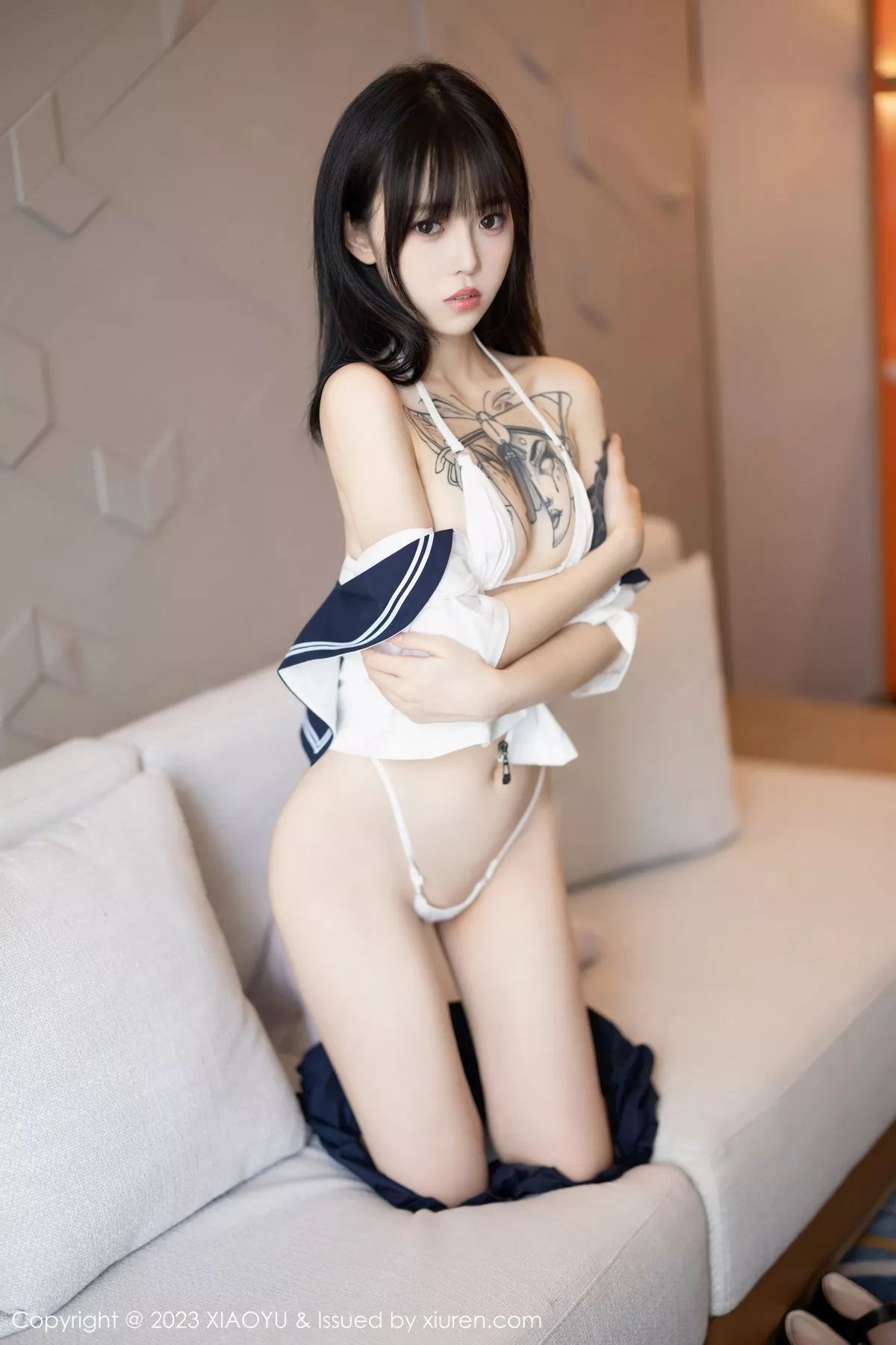 秀人集.com_[XiaoYu画语界]Vol.1087_模特奶瓶性感白色学妹服饰露白色情趣内衣秀曼妙身姿诱惑写真88P