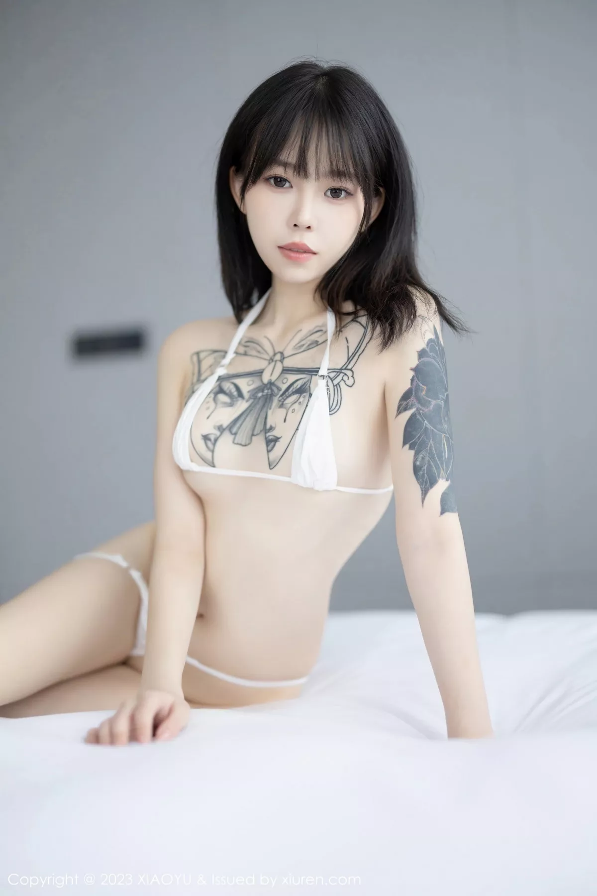 秀人集.com_[XiaoYu画语界]Vol.1087_模特奶瓶性感白色学妹服饰露白色情趣内衣秀曼妙身姿诱惑写真88P