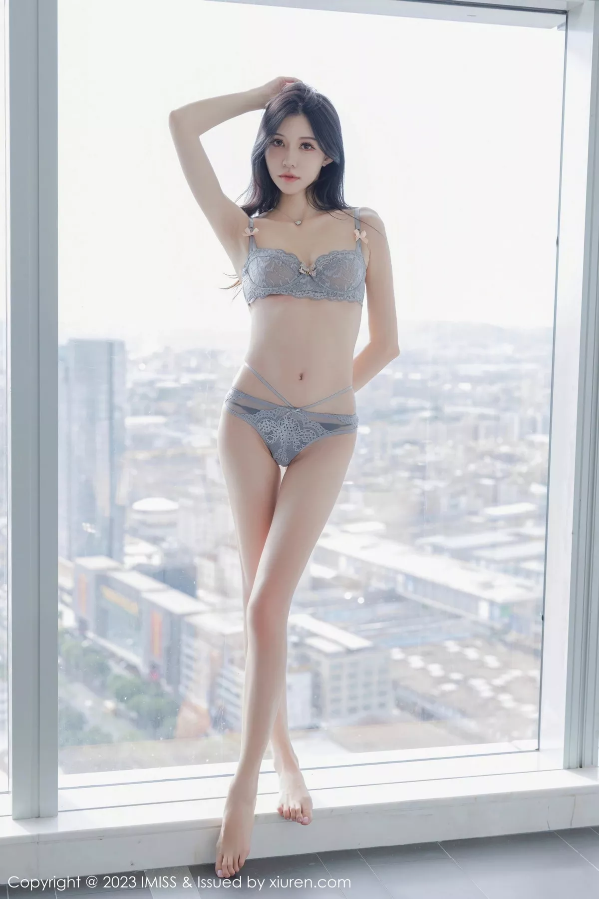 秀人集.com_[IMISS爱蜜社]Vol.746_模特泥鳅鳅酒店性感杏色时尚套装露淡蓝蕾丝内衣迷人诱惑写真54P