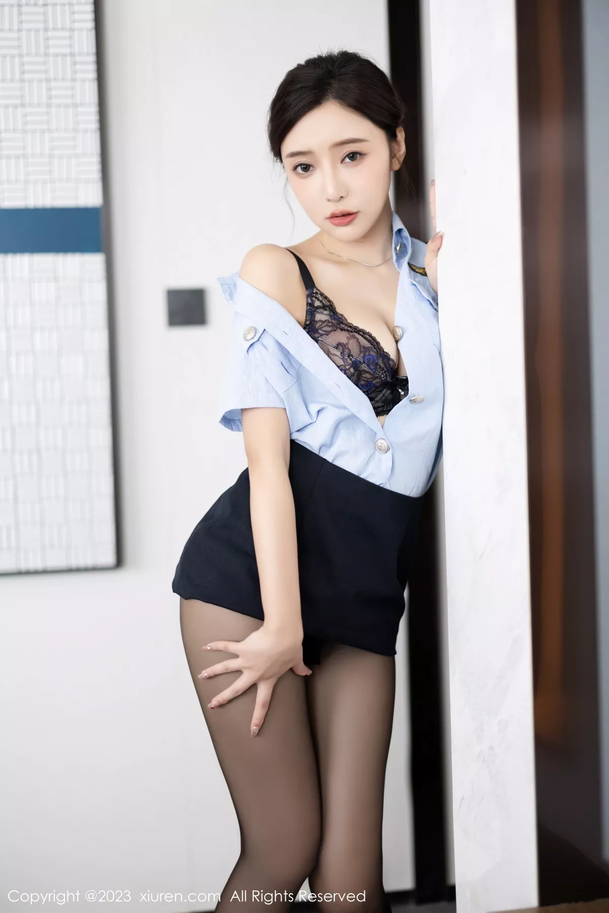 秀人集.com_[XiuRen秀人网]No.7340_女神王馨瑶yanni性感女警制服露黑色蕾丝内衣秀惹火身材诱惑写真82P