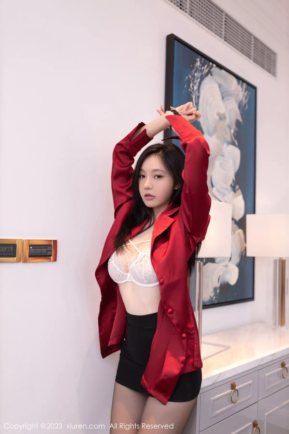 秀人集.com_[XiuRen秀人网]No.7338_模特安然anran性感白色蕾丝内衣配超薄黑丝秀柔美身段诱惑写真79P