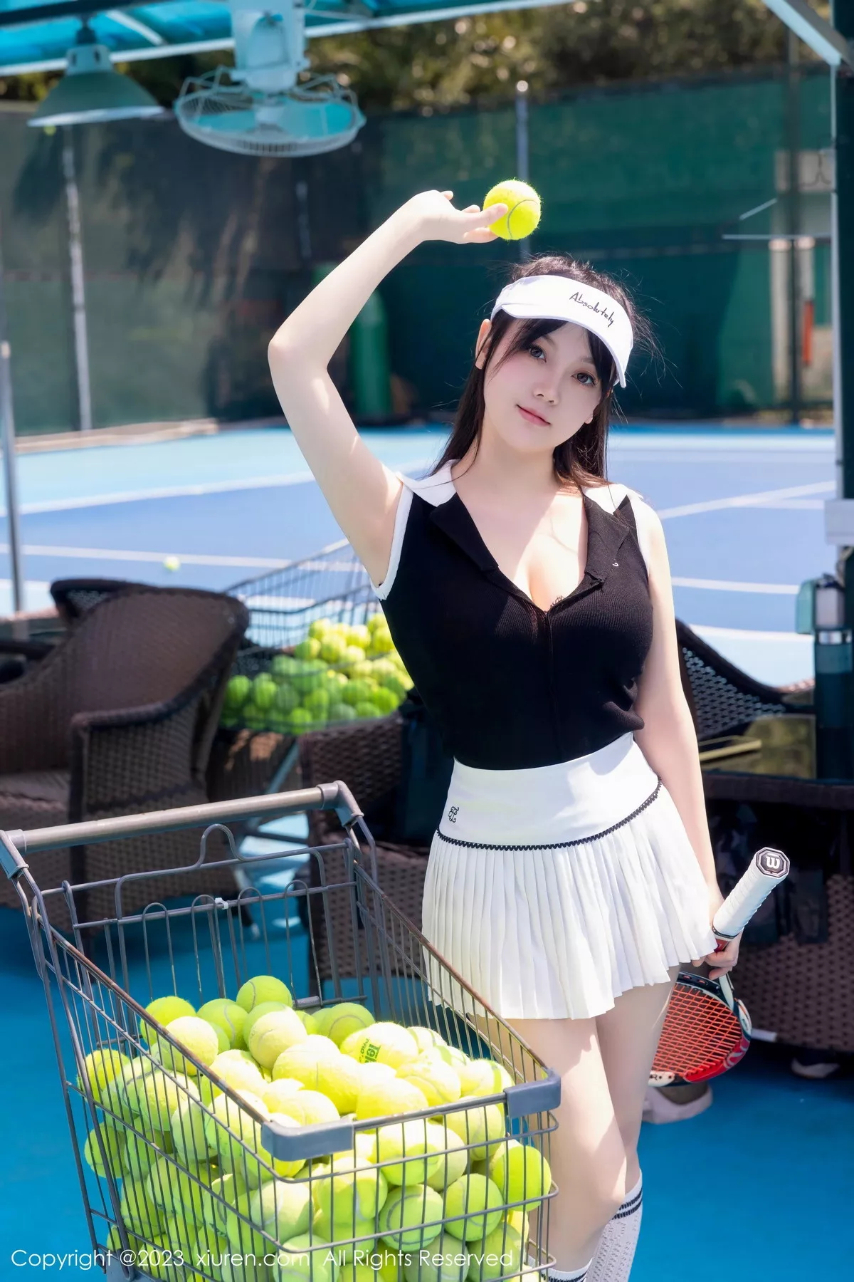 秀人集.com_[XiuRen秀人网]No.7467_模特豆瓣酱性感白色短裙网球运动服饰秀翘臀美腿撩人诱惑写真80P