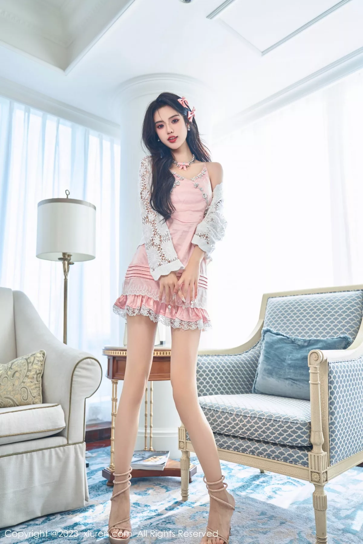 秀人集.com_[XiuRen秀人网]No.7595_模特浅浅Danny性感粉色连衣短裙半脱秀丰腴身姿撩人诱惑写真102P