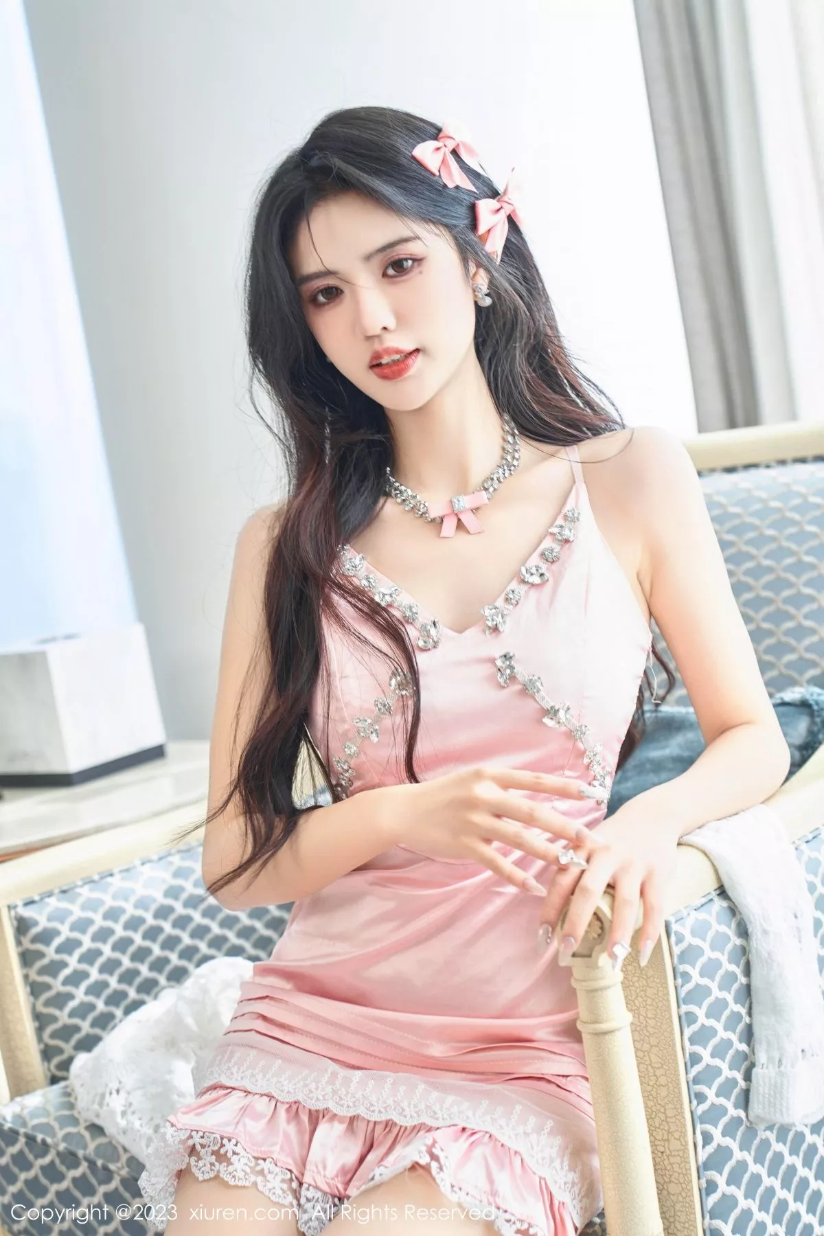 秀人集.com_[XiuRen秀人网]No.7595_模特浅浅Danny性感粉色连衣短裙半脱秀丰腴身姿撩人诱惑写真102P