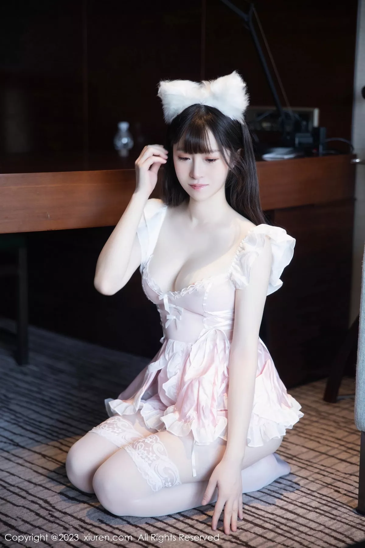 秀人集.com_[XiuRen秀人网]No.7602_模特林悠悠脱粉色女仆短裙露性感情趣内衣秀惹火身材诱惑写真80P