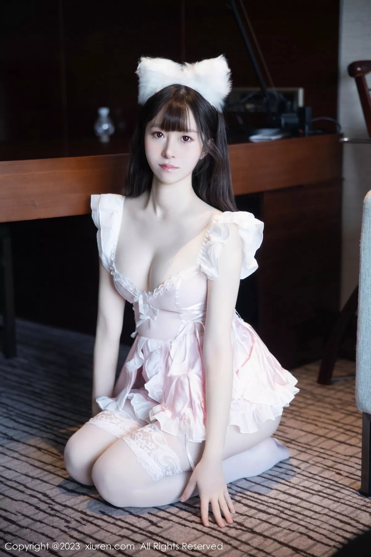 秀人集.com_[XiuRen秀人网]No.7602_模特林悠悠脱粉色女仆短裙露性感情趣内衣秀惹火身材诱惑写真80P