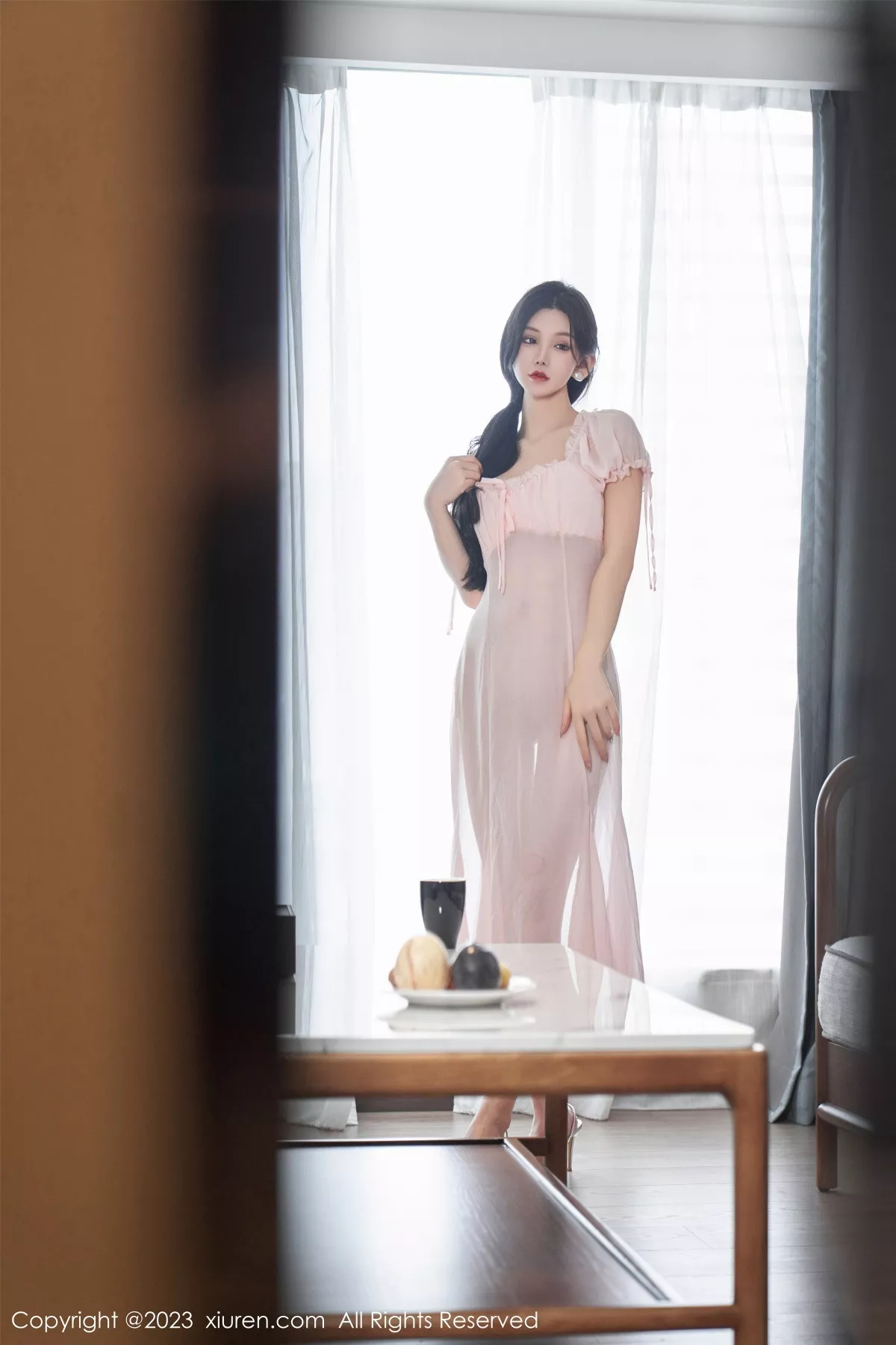 秀人集.com_[XiuRen秀人网]No.7615_女神周于希Sally私房性感粉色薄纱长裙透视秀惹火身材诱惑写真120P