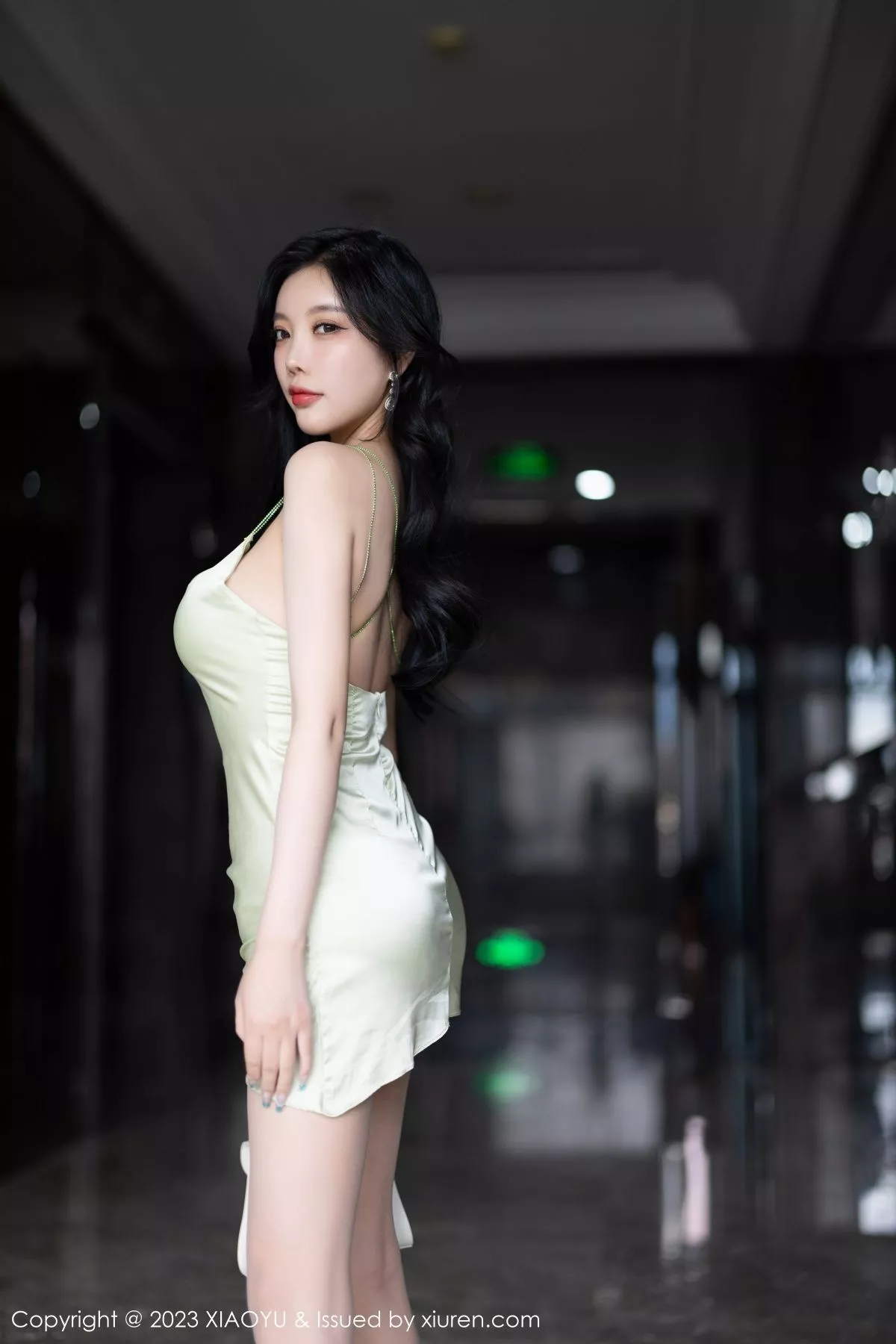 秀人集.com_[XiaoYu画语界]Vol.1143_女神杨晨晨性感淡绿薄纱短裙露绿灰色蕾丝情趣服完美诱惑写真93P