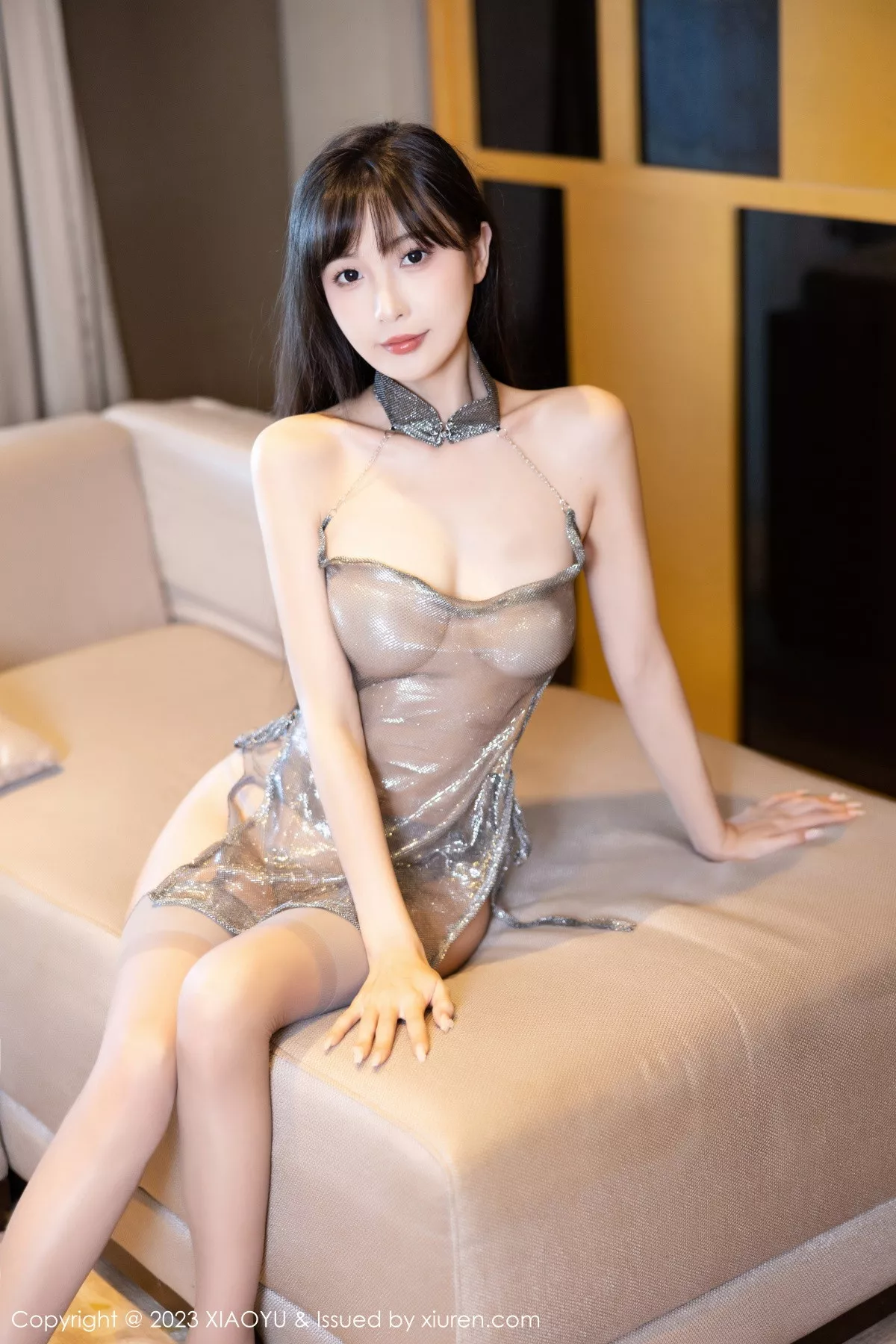 秀人集.com_[XiaoYu画语界]Vol.1145_模特林星阑性感绿色比基尼服饰+灰色薄纱情趣服饰惹火诱惑写真82P