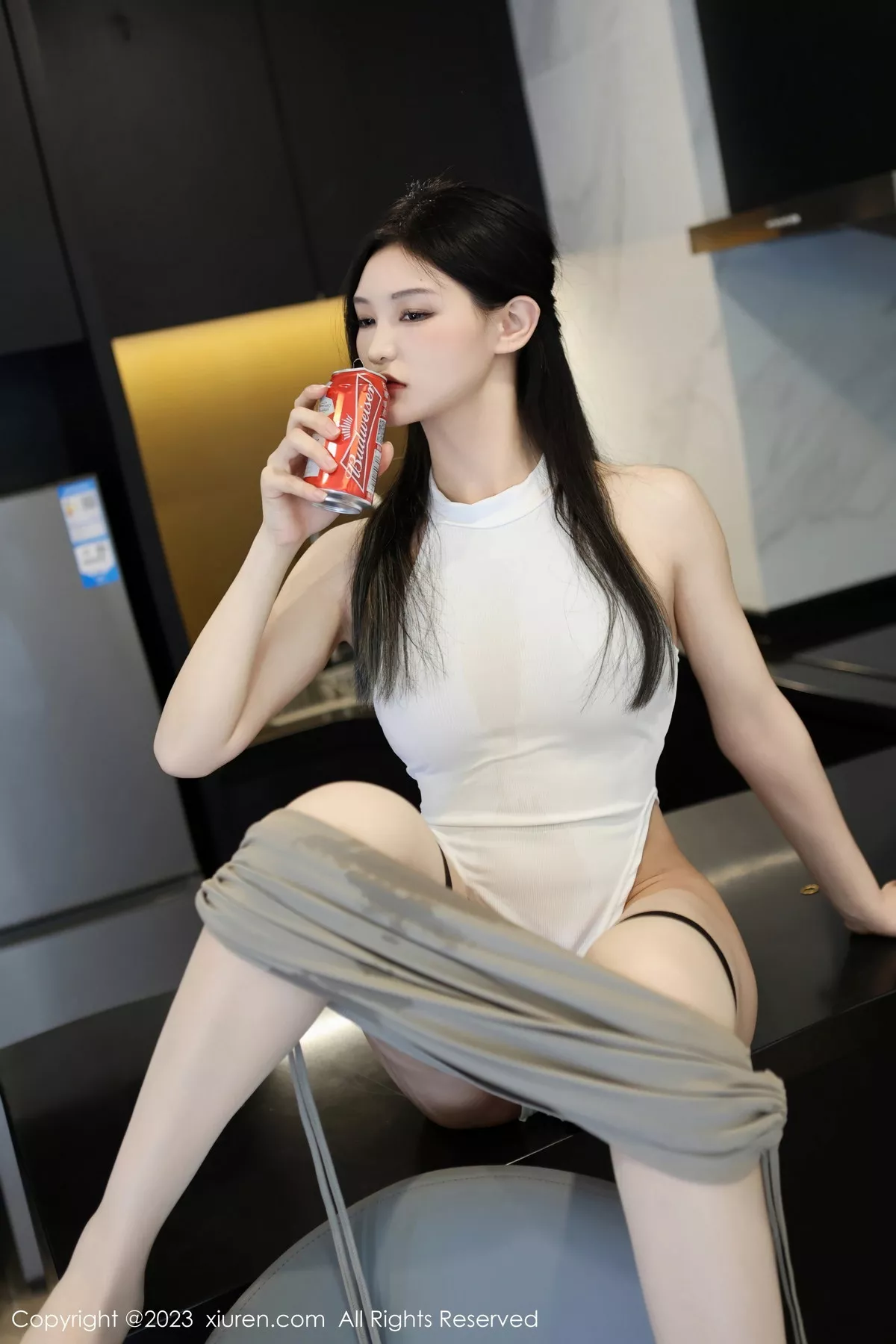 秀人集.com_[XiuRen秀人网]No.7663_新人模特大橘BBKira性感白色高叉连体衣配白丝袜完美诱惑写真78P